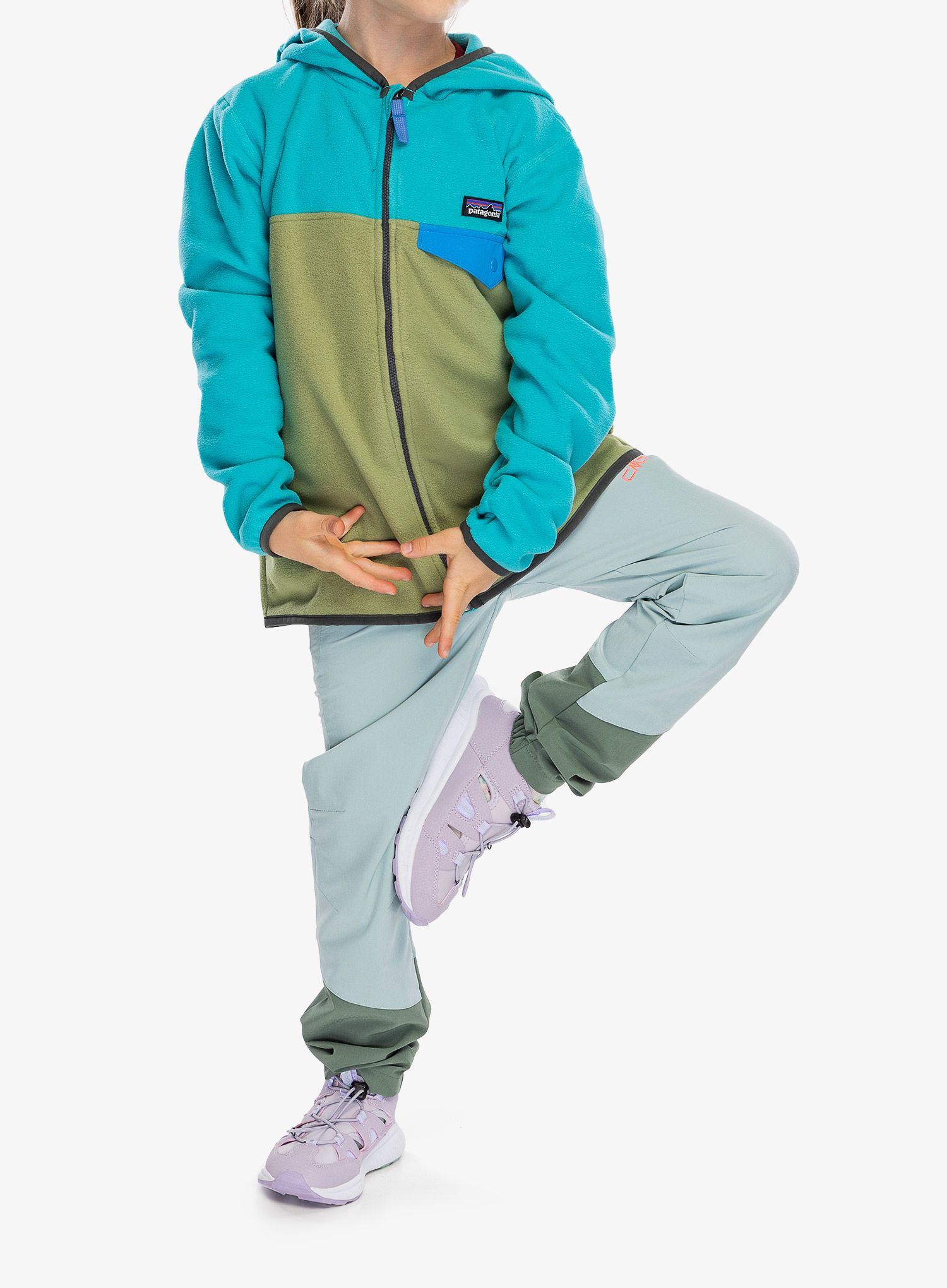 Кофта дитяча Patagonia Micro D Snap-T Jacket - buckhorn green
