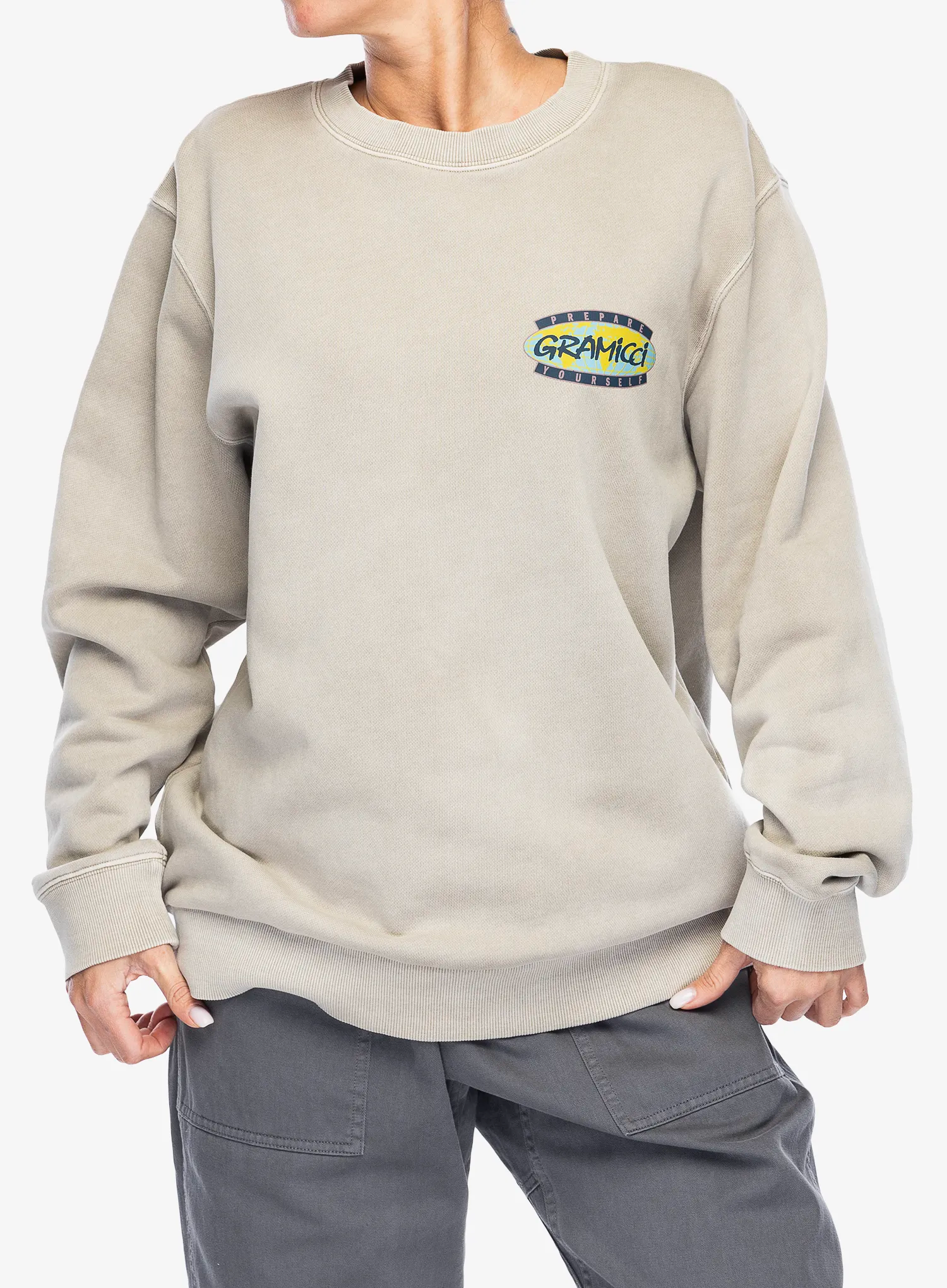 Кофта Gramicci Prepare Yourself Sweatshirt - pigment oat