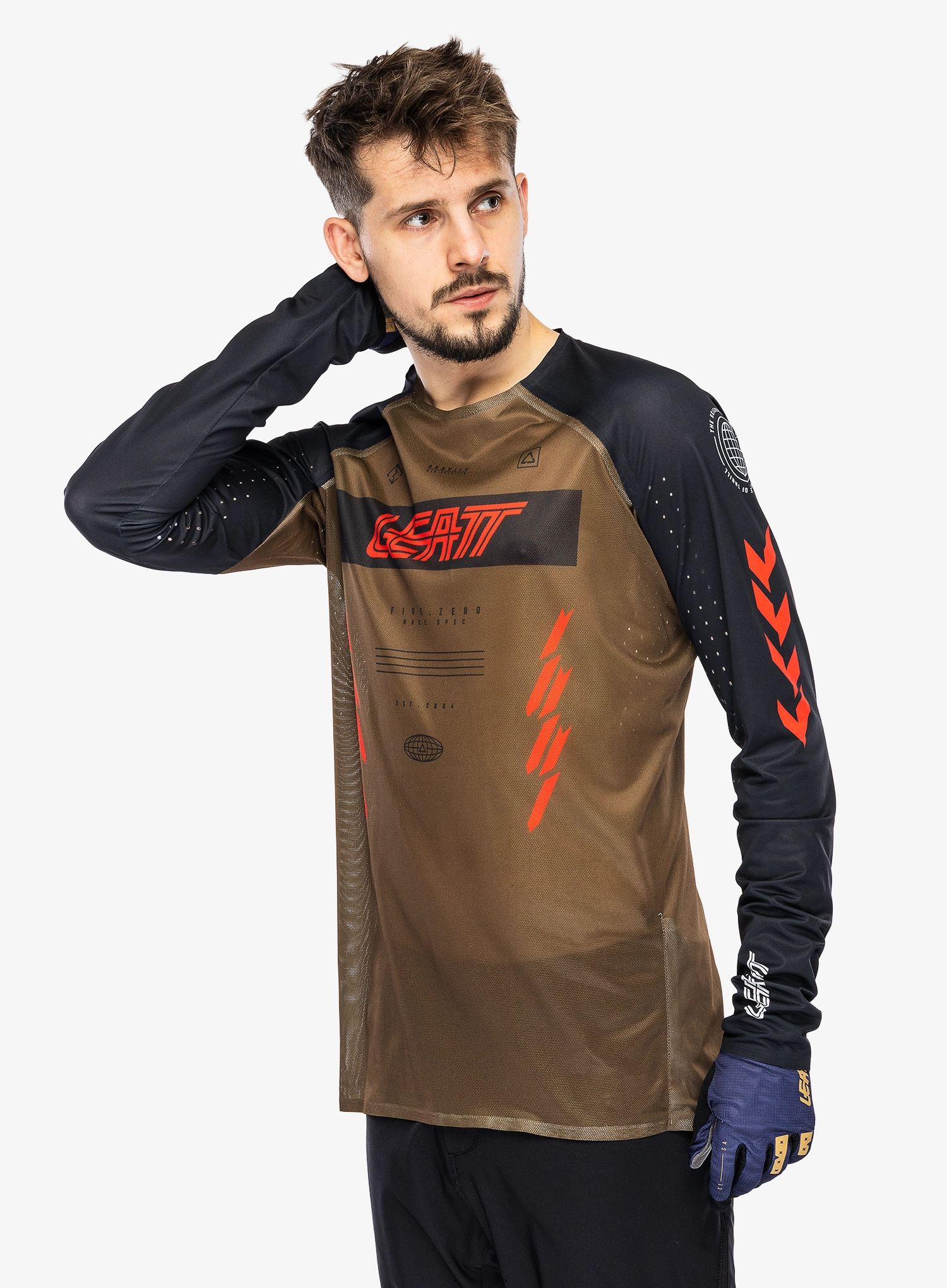 Велокофта Leatt MTB 5.0 Gravity Jersey - race brown