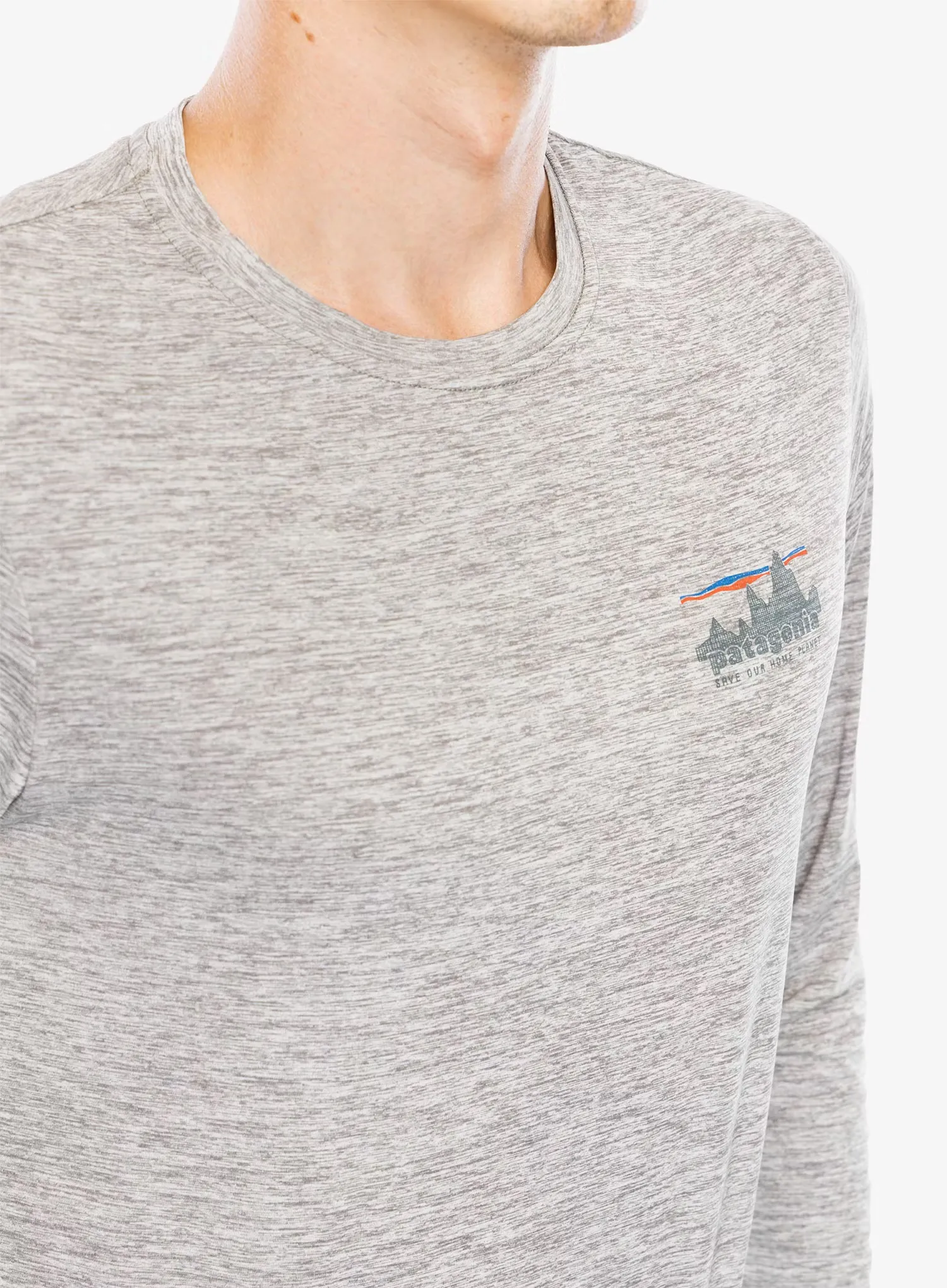 Кофта Patagonia L/S Cap Cool Daily Graphic Shirt - skyline/feather grey