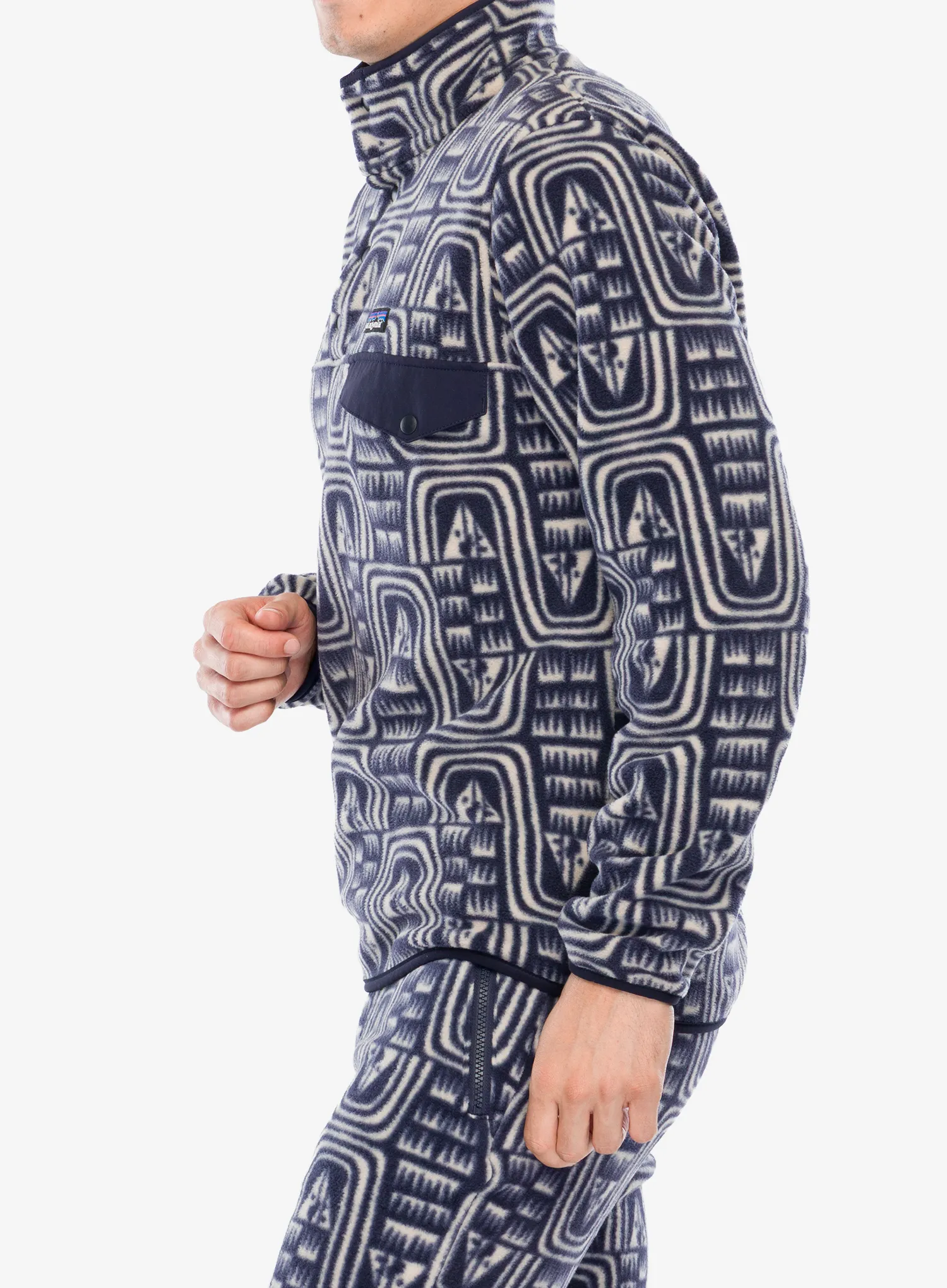 Кофта Patagonia Lightweight Synch Snap-T Pullover - flow/sunken blue