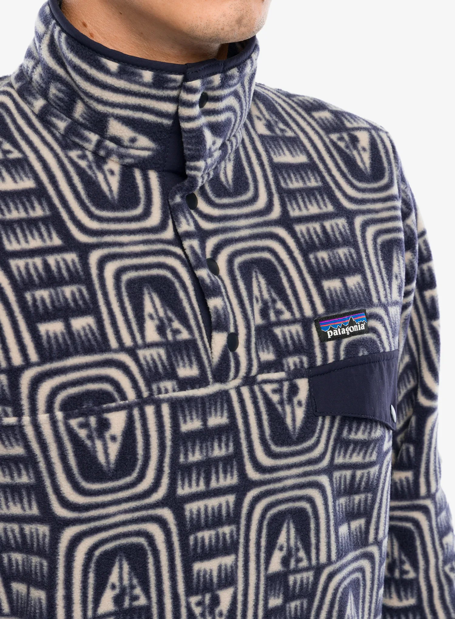 Кофта Patagonia Lightweight Synch Snap-T Pullover - flow/sunken blue