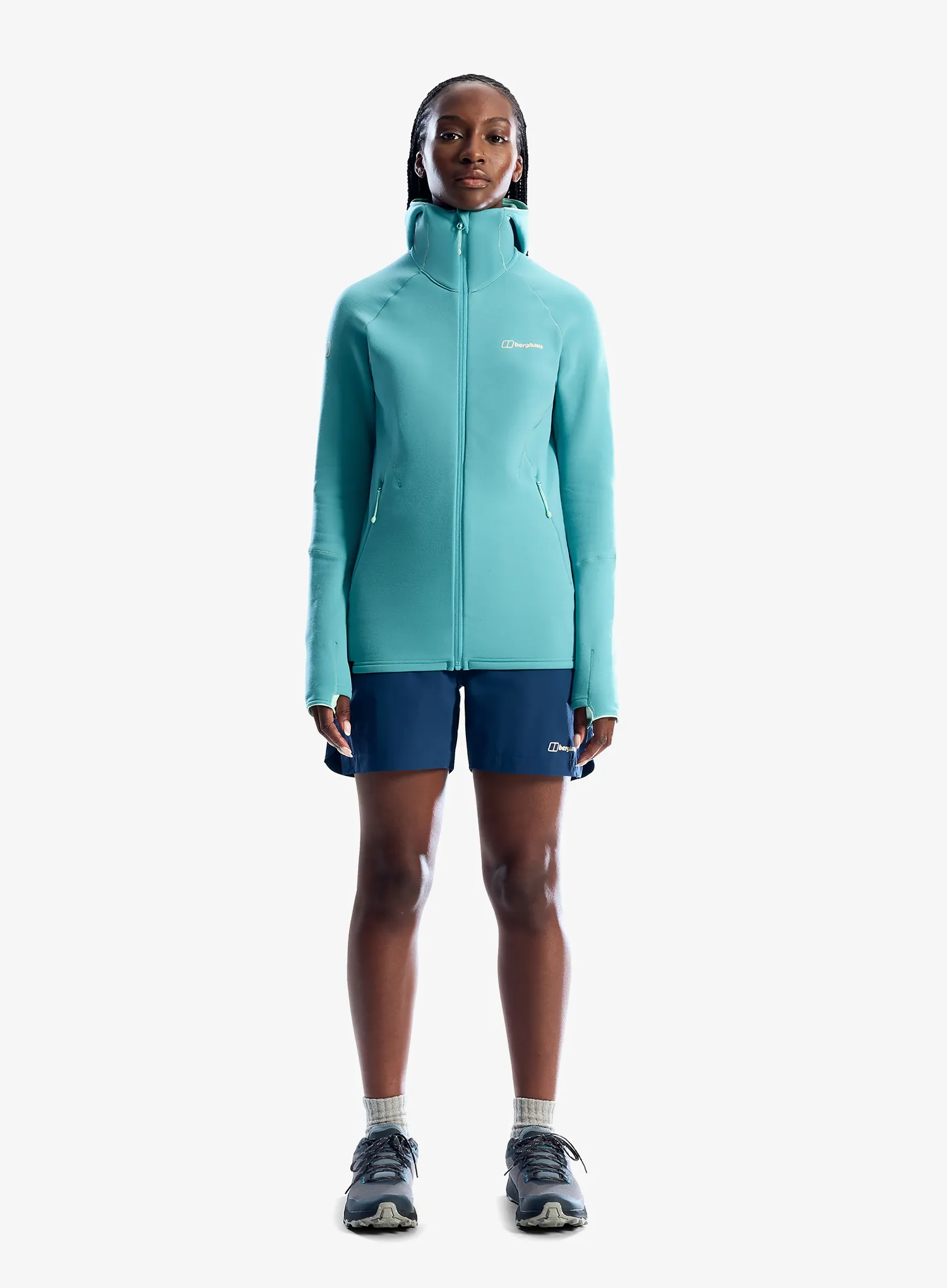 Кофта флісова жіноча Berghaus Kinetic Powerstretch Hoody Af - calgary blue