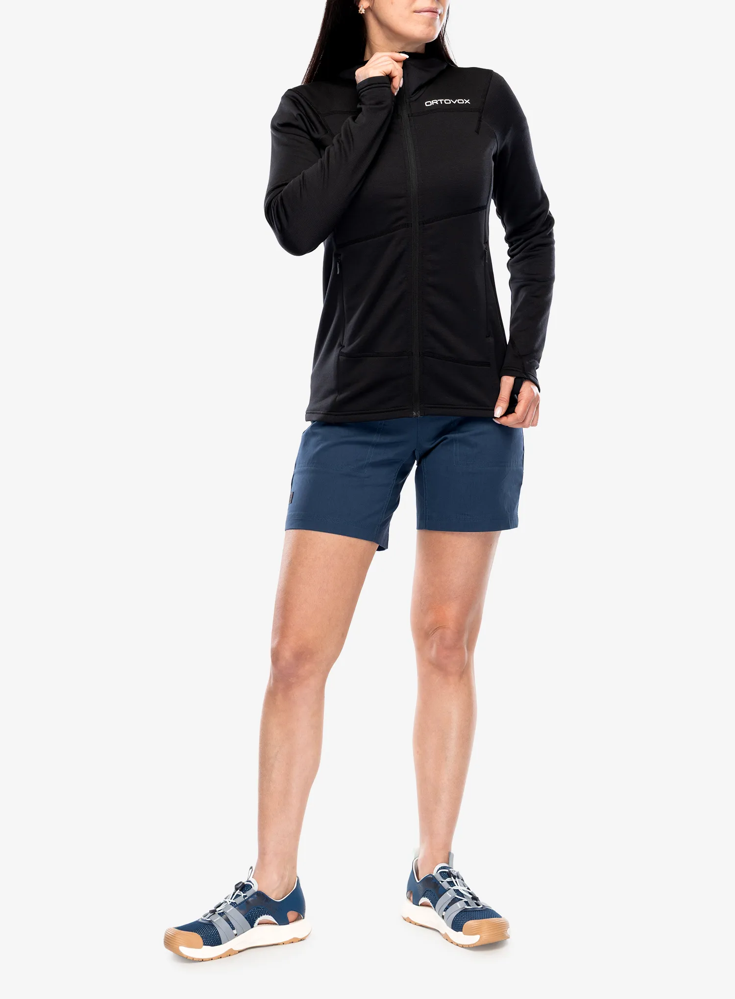 Кофта флісова жіноча Ortovox Fleece Light Hoody - black raven