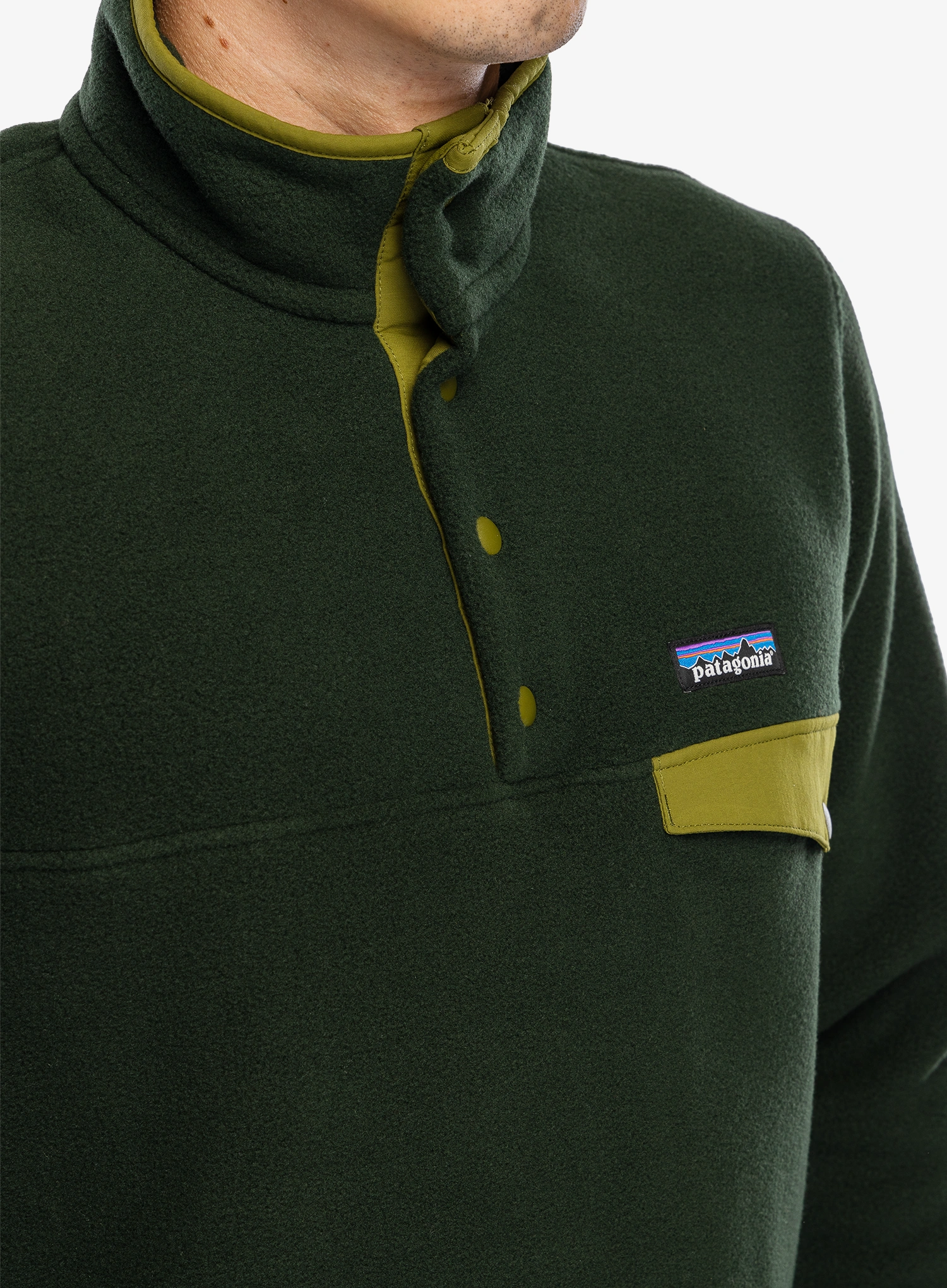 Кофта флісова Patagonia Lightweight Synch Snap-T Pullover - old growth green