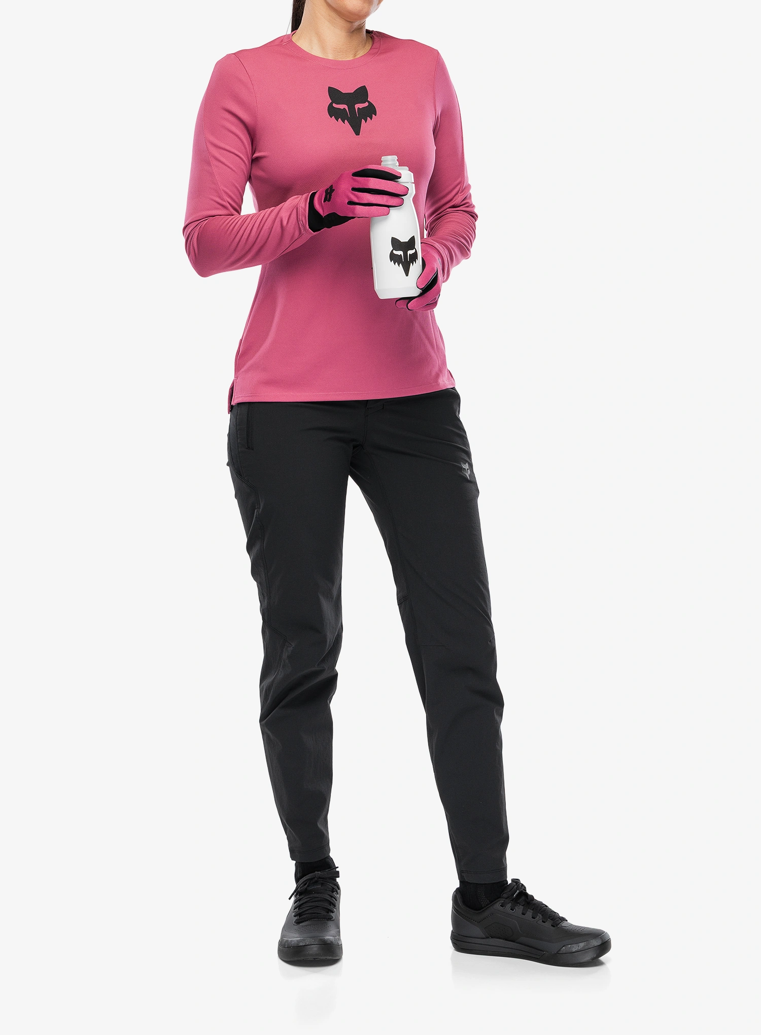 Жіноча велокофта Fox Ranger LS Jersey Fox Head - berry