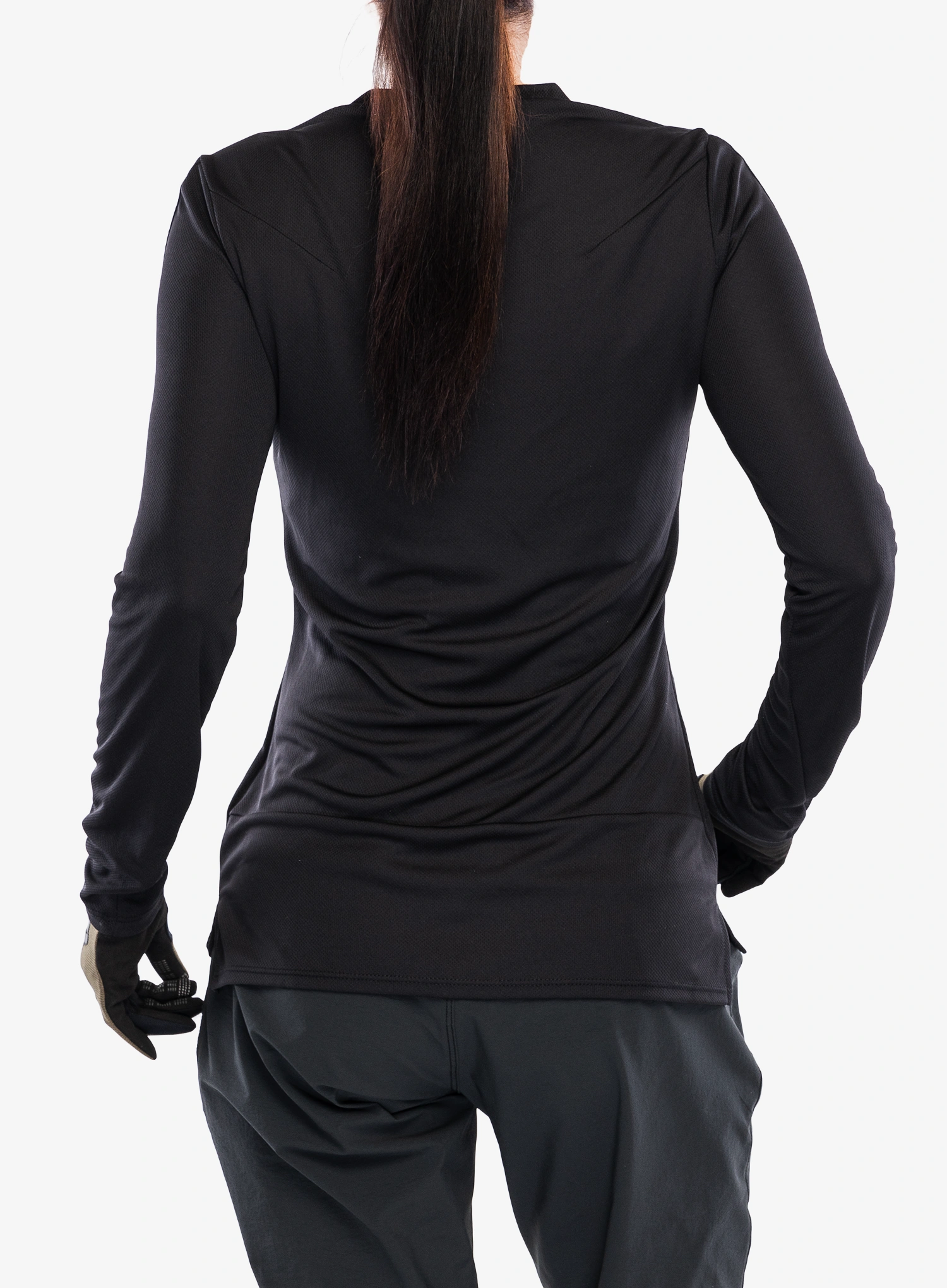 Жіноча велокофта Fox Ranger LS Jersey Fox Head - black/black
