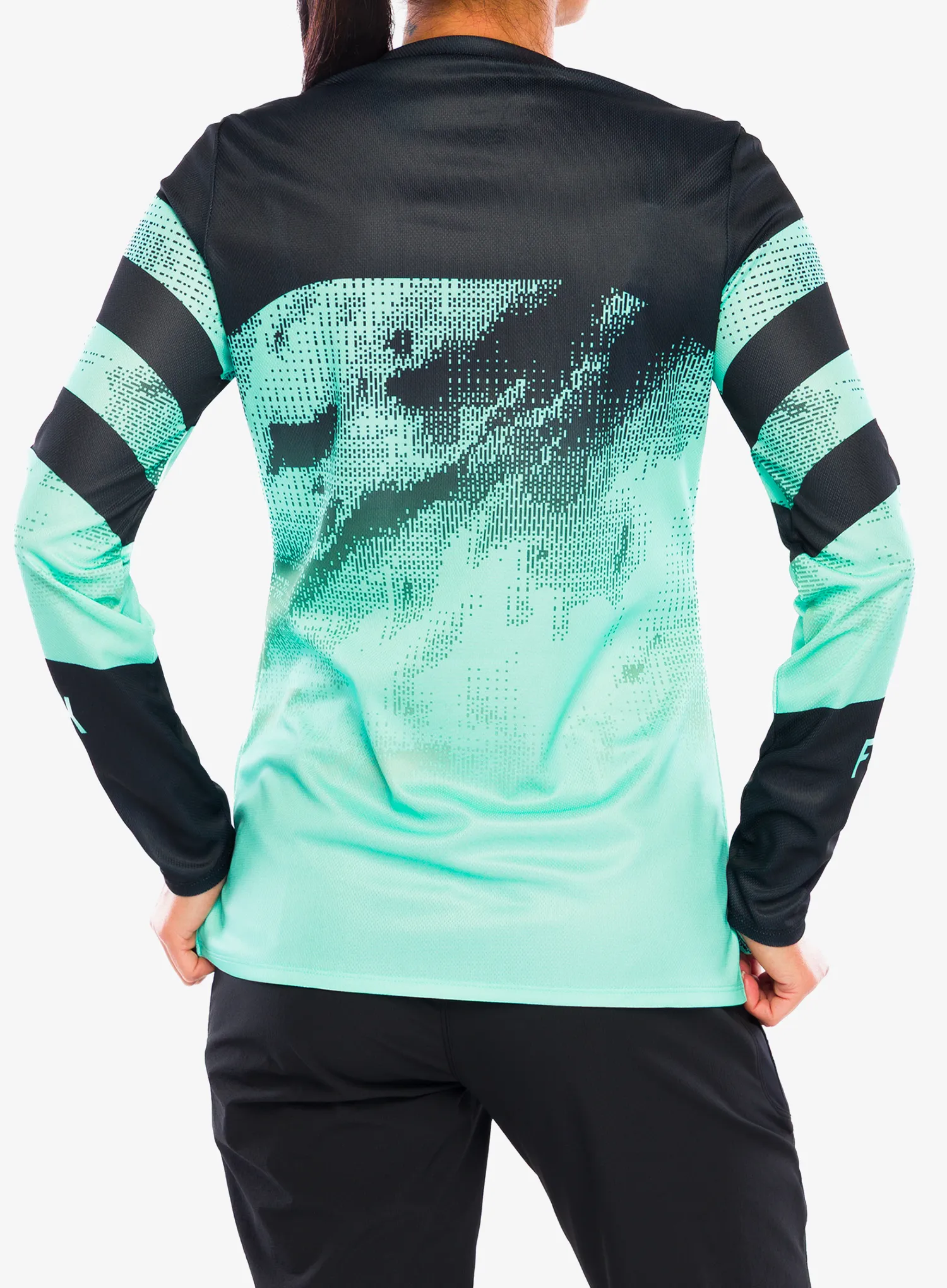 Жіноча велокофта Fox Ranger LS Jersey Kairos - turquoise
