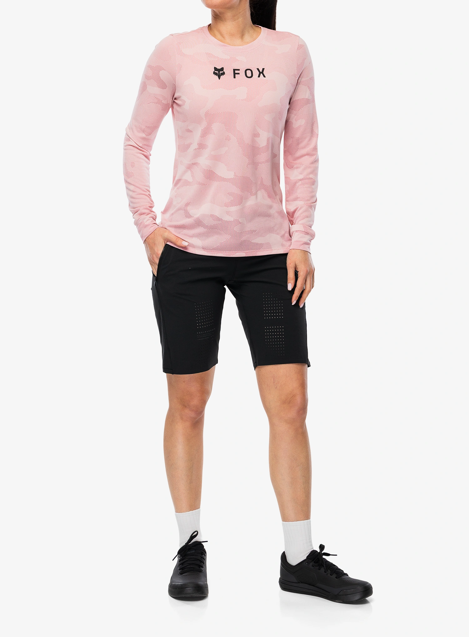 Жіноча велокофта Fox Ranger Tru Dri LS Jersey - berry