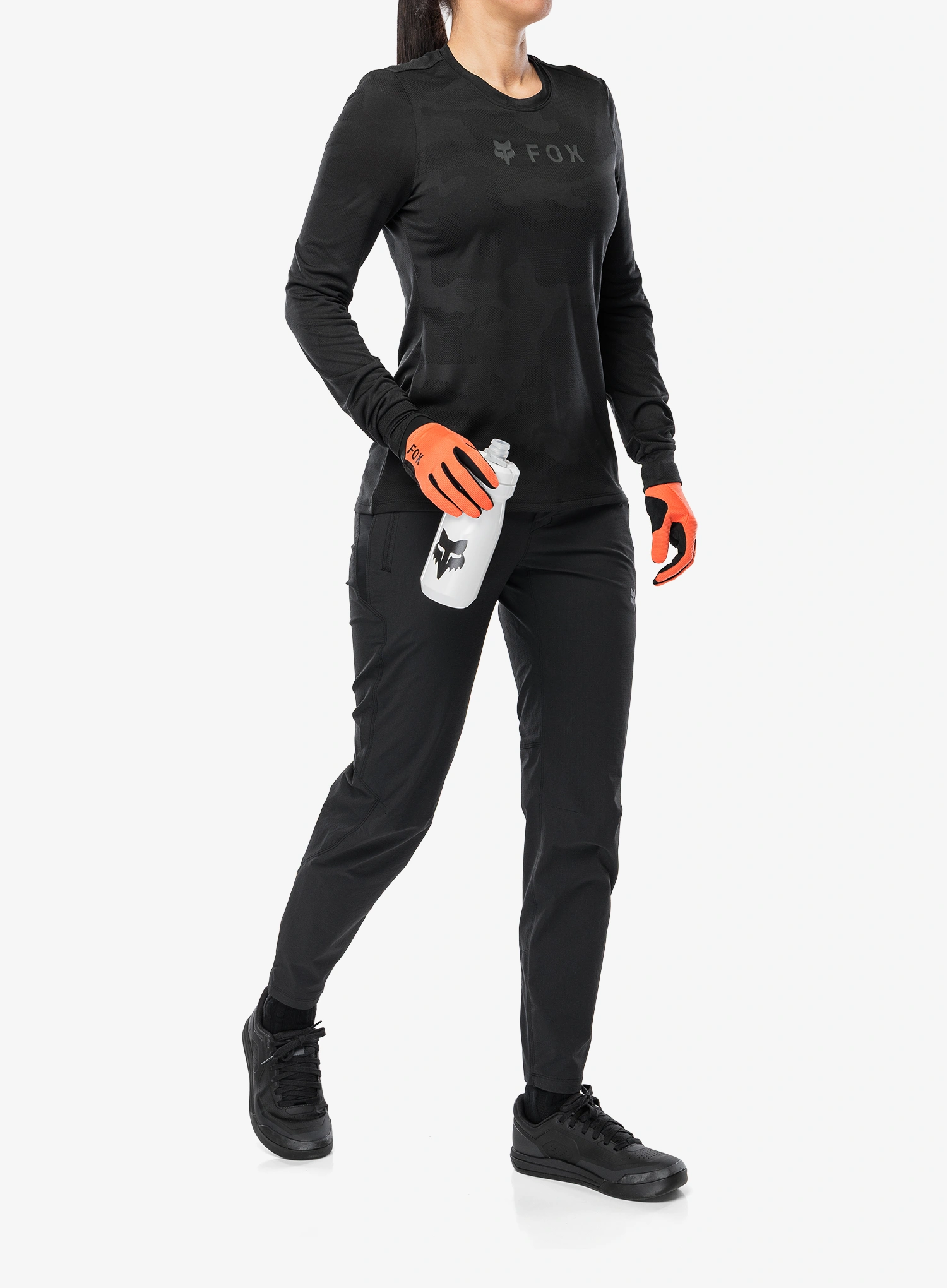 Жіноча велокофта Fox Ranger Tru Dri LS Jersey - black