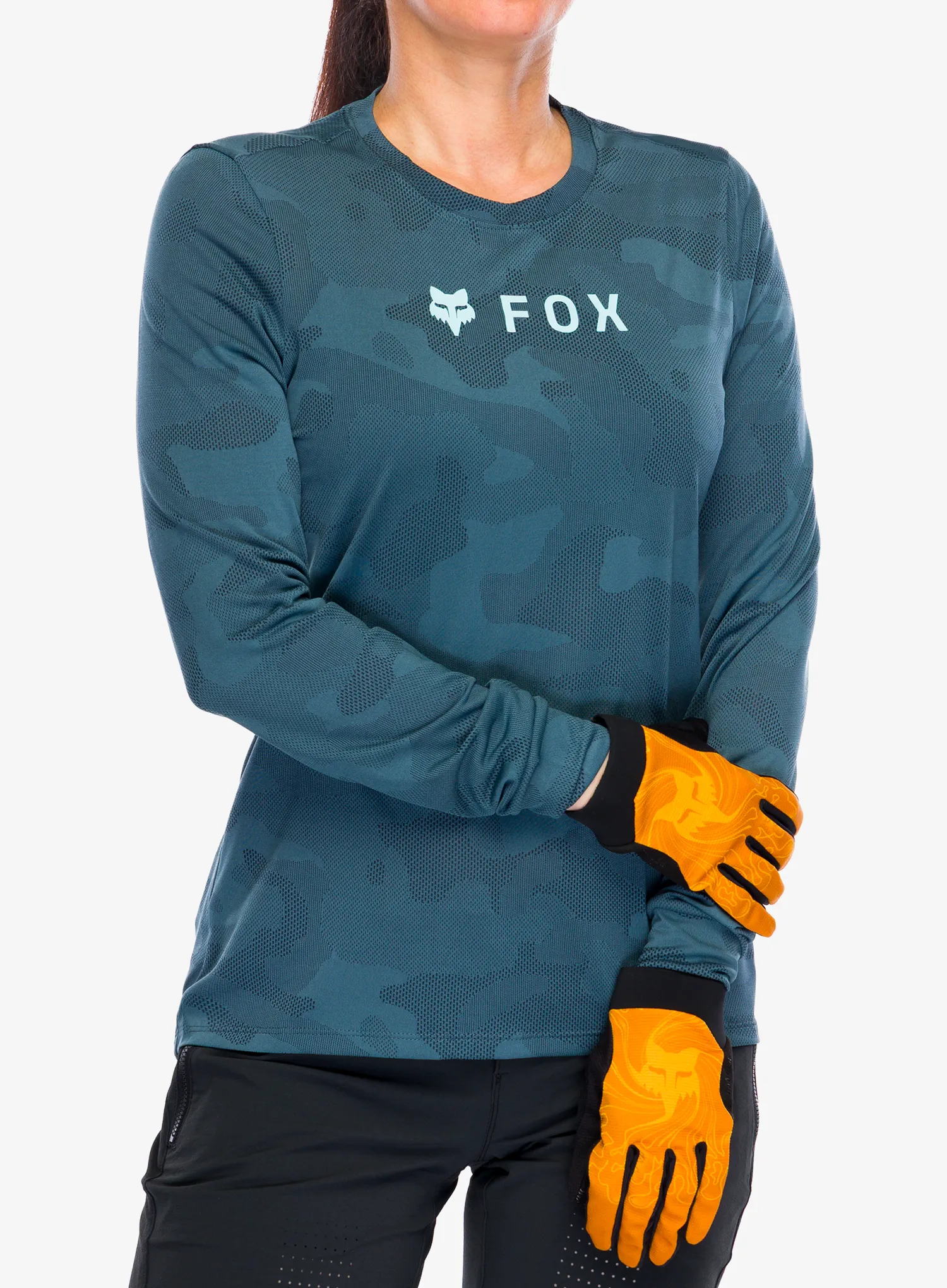 Жіноча велокофта Fox Ranger Tru Dri LS Jersey - dark vintage