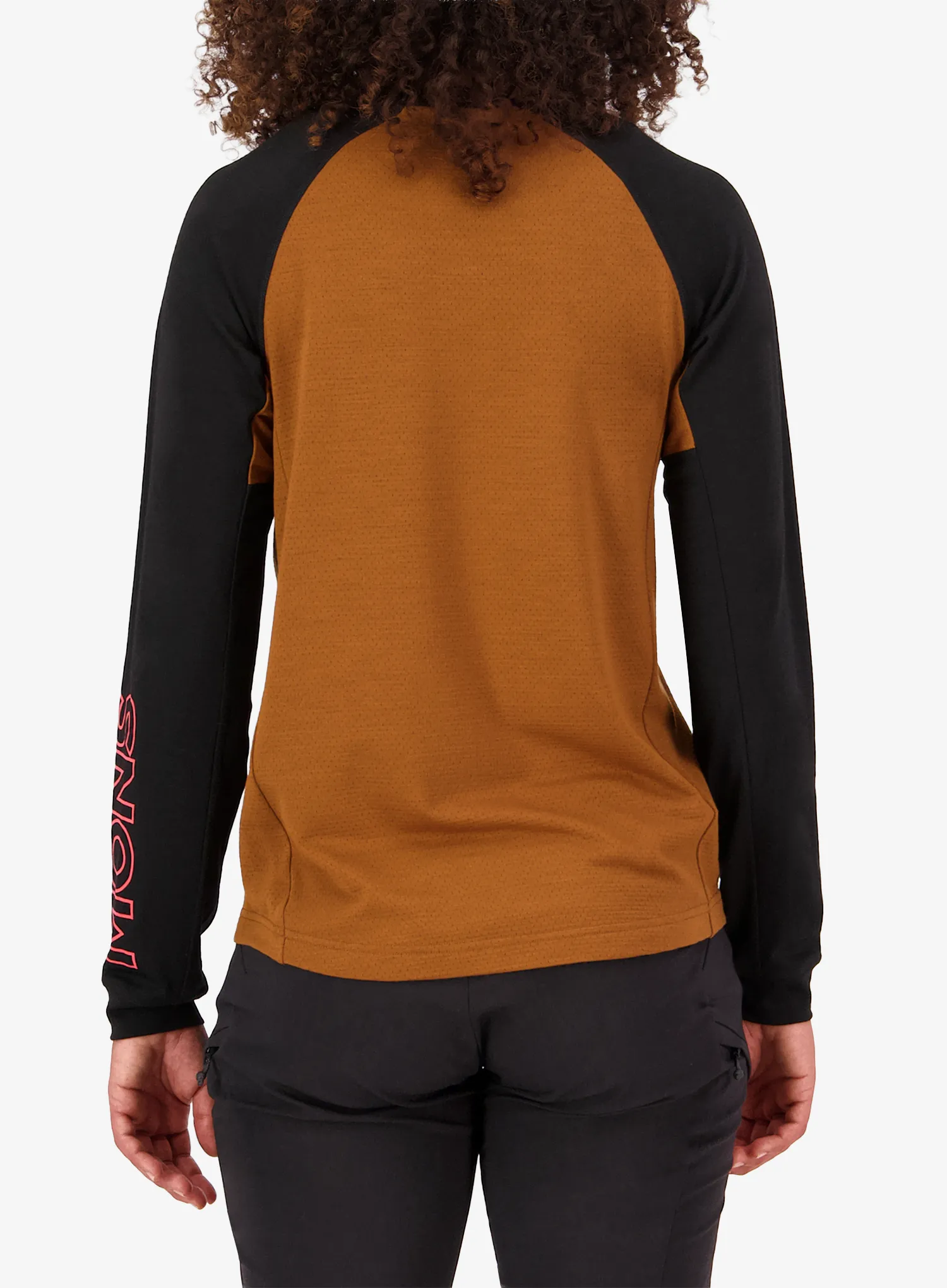 Жіноча велокофта Mons Royale Tarn Merino Long Sleeve - caramel/black