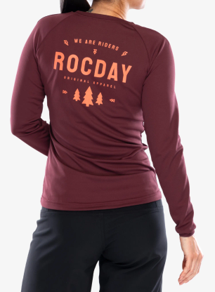 Жіноча велокофта Rocday Patrol - burgundy