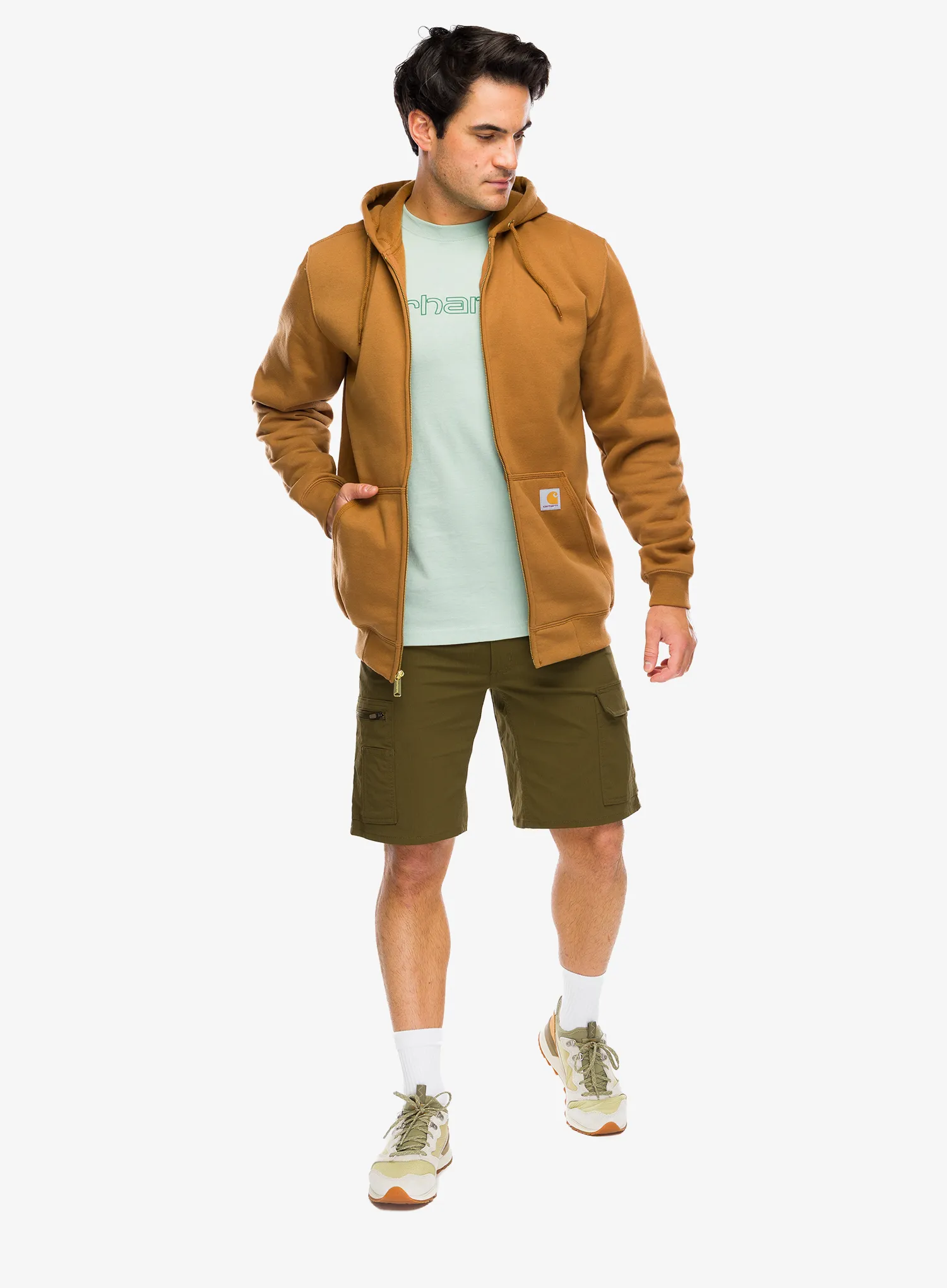 Кофта на замку Carhartt Marquette Full-Zip Sweatshirt - carhartt brown