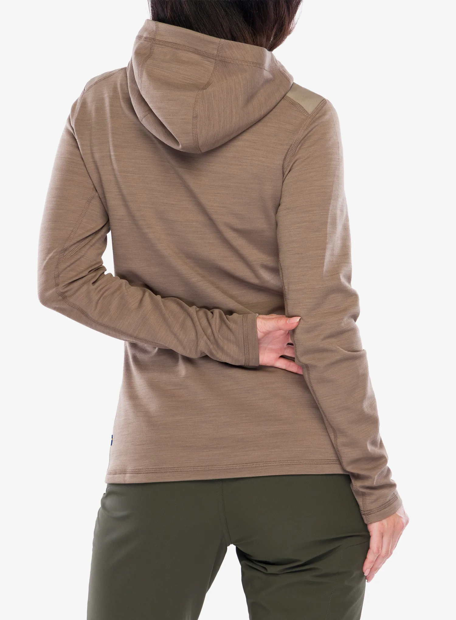 Кофта на замку жіноча Fjallraven Keb Fleece Hoodie - sude brown