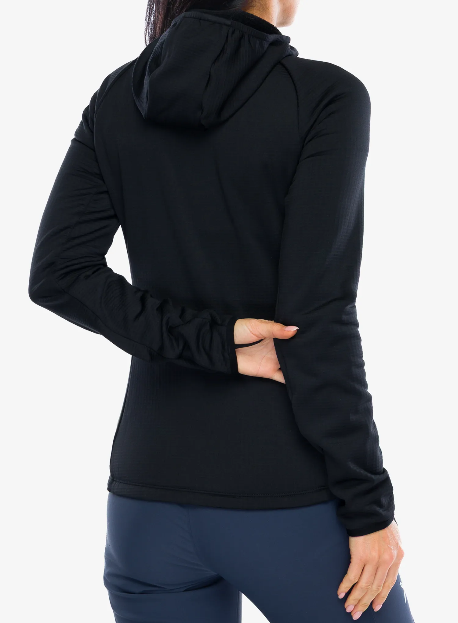 Кофта на замку жіноча Montura Fadis Grid Hooded Maglia - black/black