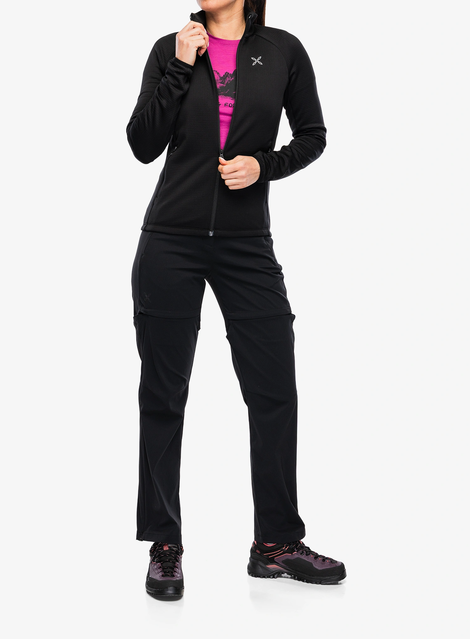 Кофта на замку жіноча Montura Fadis Grid Maglia - black