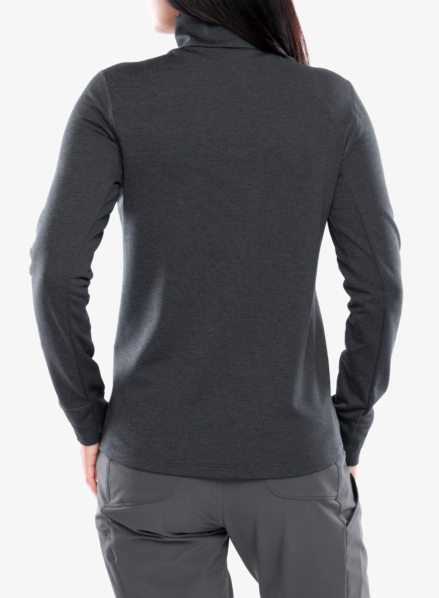 Кофта на замку жіноча Odlo Grid Fleece Mid Layer Full Zip - black melange