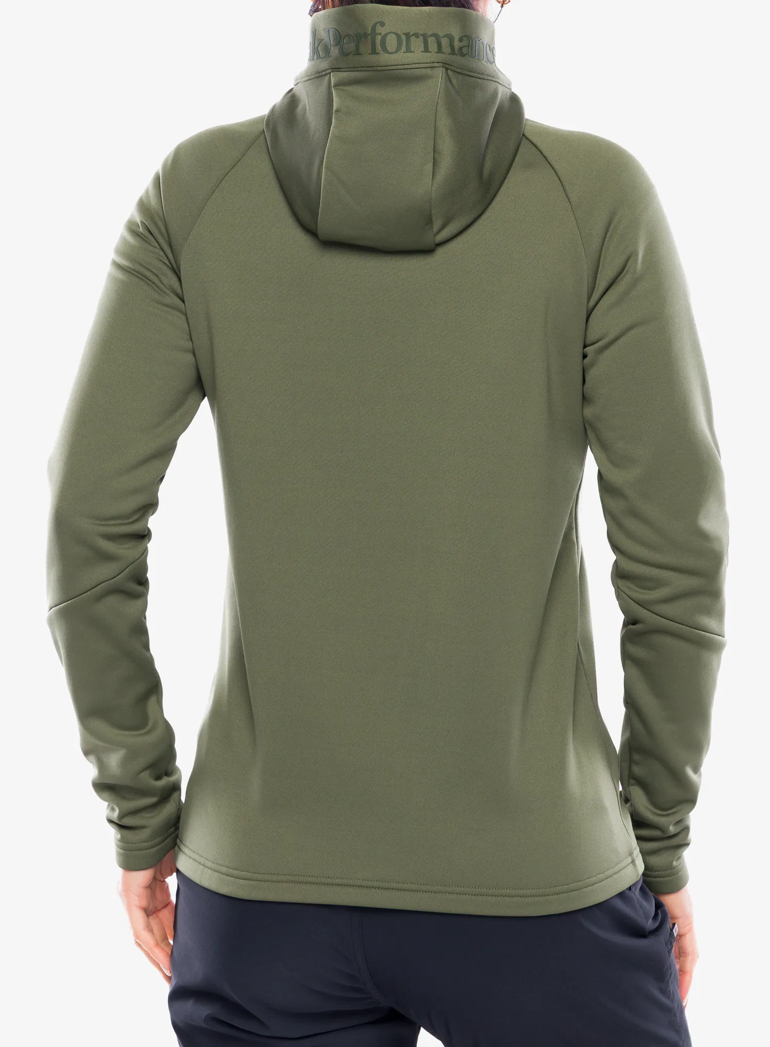 Кофта на замку жіноча Peak Performance Rider Essentials Zip Hood - pine needle/pine needle