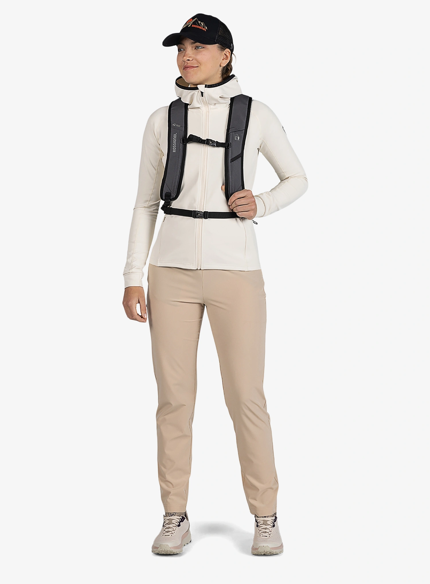 Кофта на замку жіноча Rossignol Mid Layer Thin Full-Zip - whitecap sand