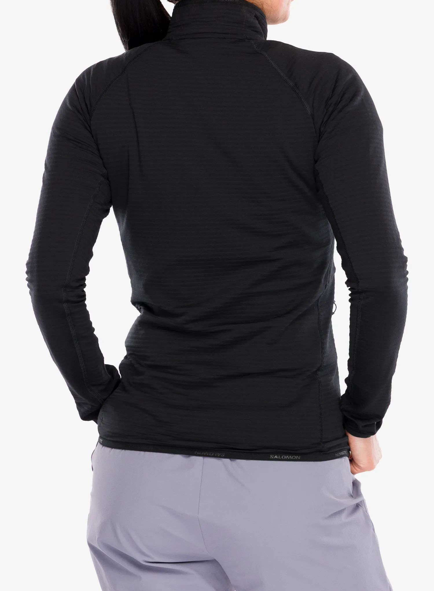 Кофта на замку жіноча Salomon Essential Lightwarm FZ - deep black/black
