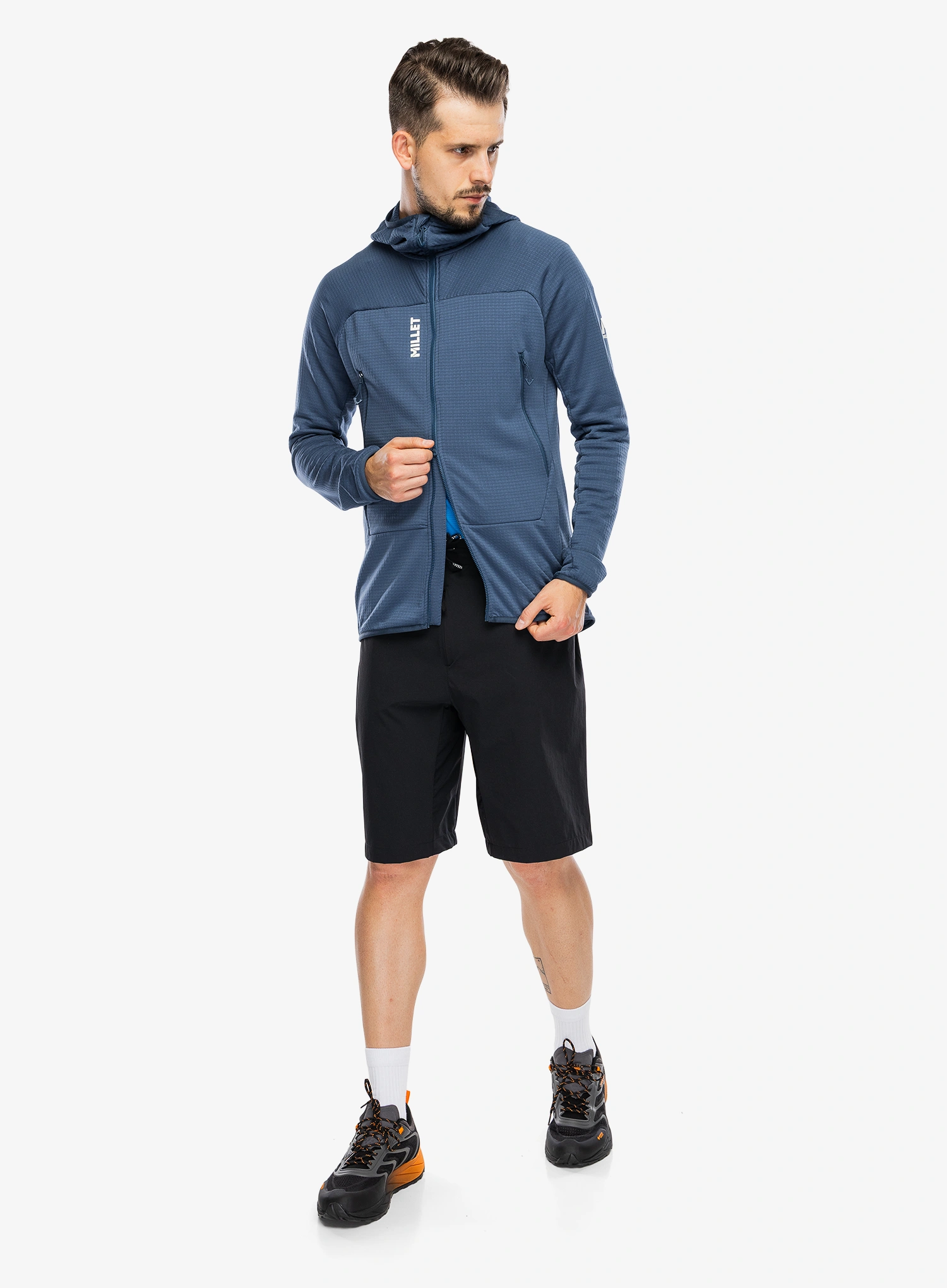 Кофта на замку Millet Fusion Grid Hoodie - dark denim