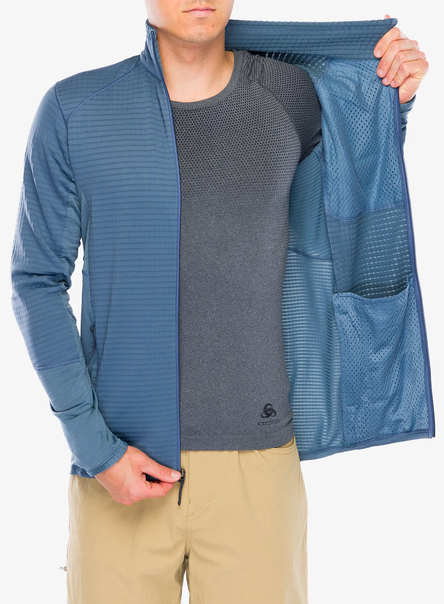Кофта на замку Patagonia R1 Hybrid Jacket - utility blue