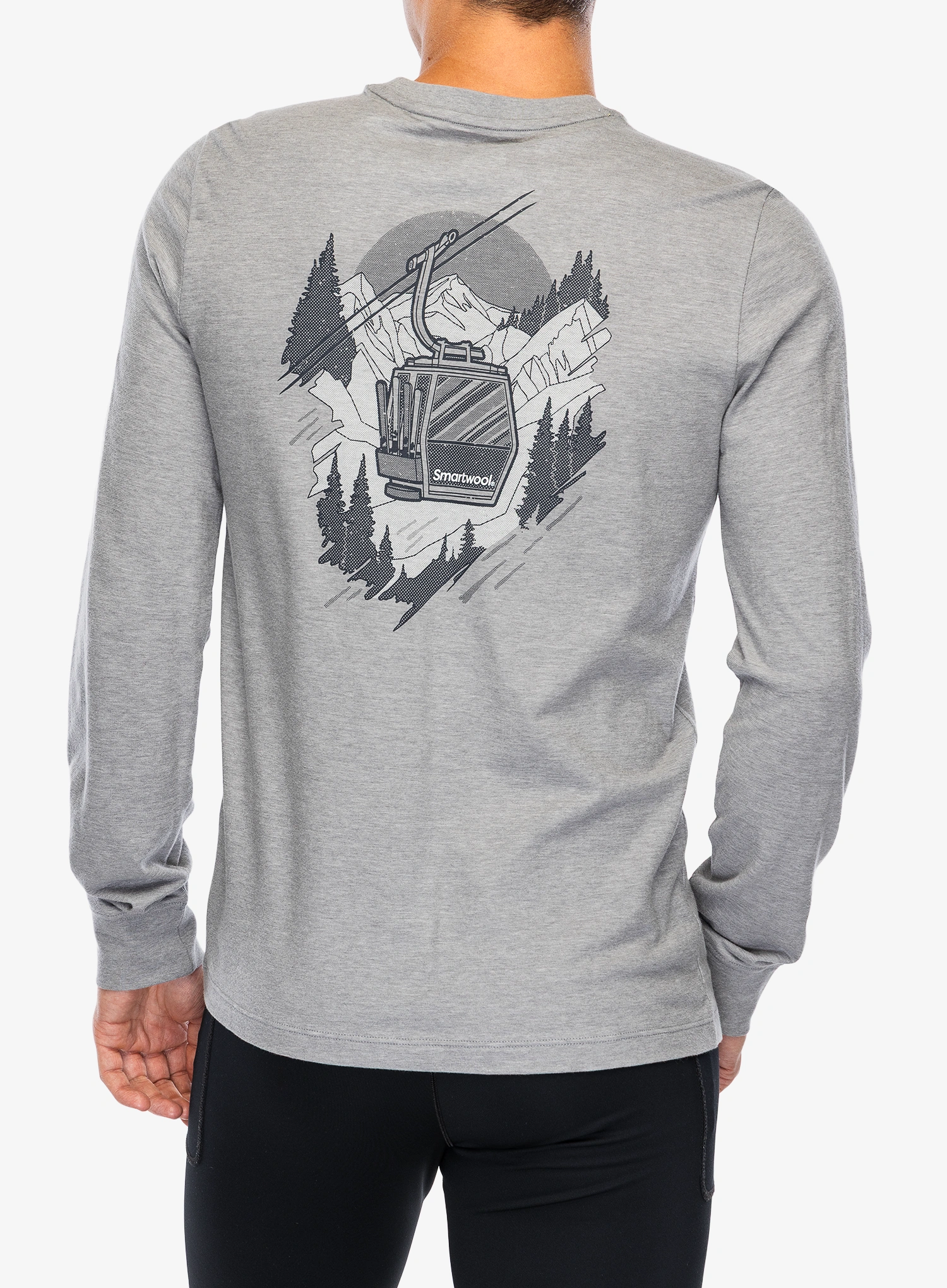 Кофта Smartwool Gondola View Long Sleeve Graphic Tee - light gray heather
