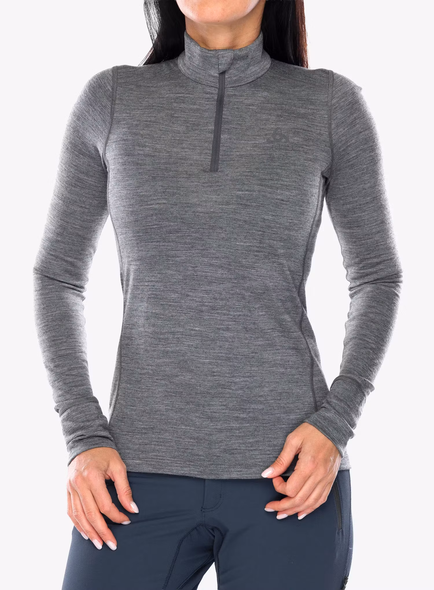 OdloMerino200BLTopTurtleNeckLSHalfZip_steelgreymelange_7617977078272a.webp