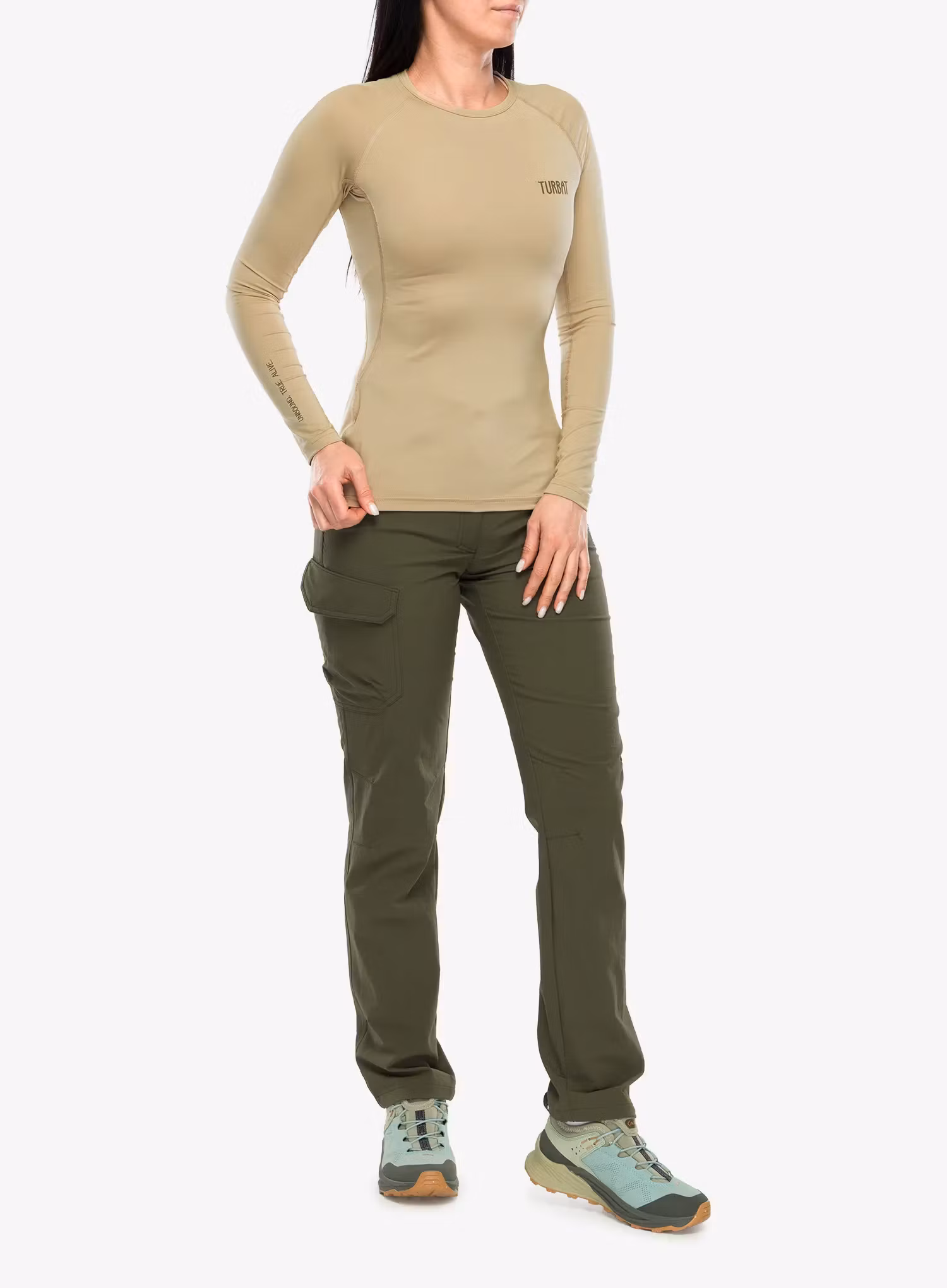 Термокофта жіноча Turbat Hike Lite LS Thermo T-Shirt - cornstalk sand
