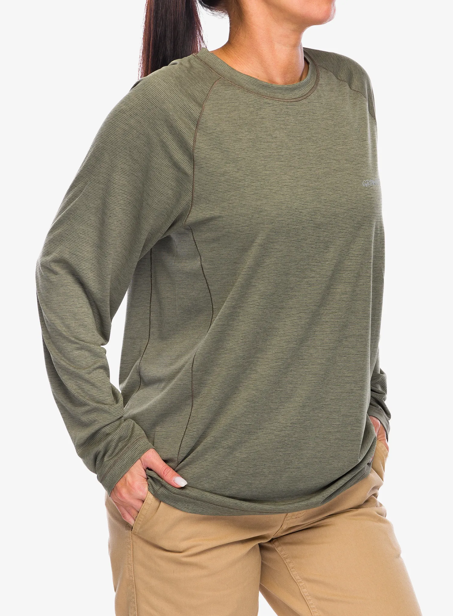 Термокофта Gramicci Winter Thermal LS Crew - olive heather