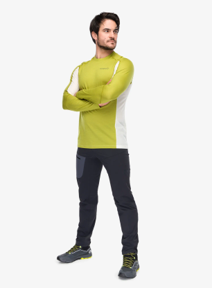 Термокофта Norrona Falketind EqualiserUll Long Sleeve - golden lime/whisper white