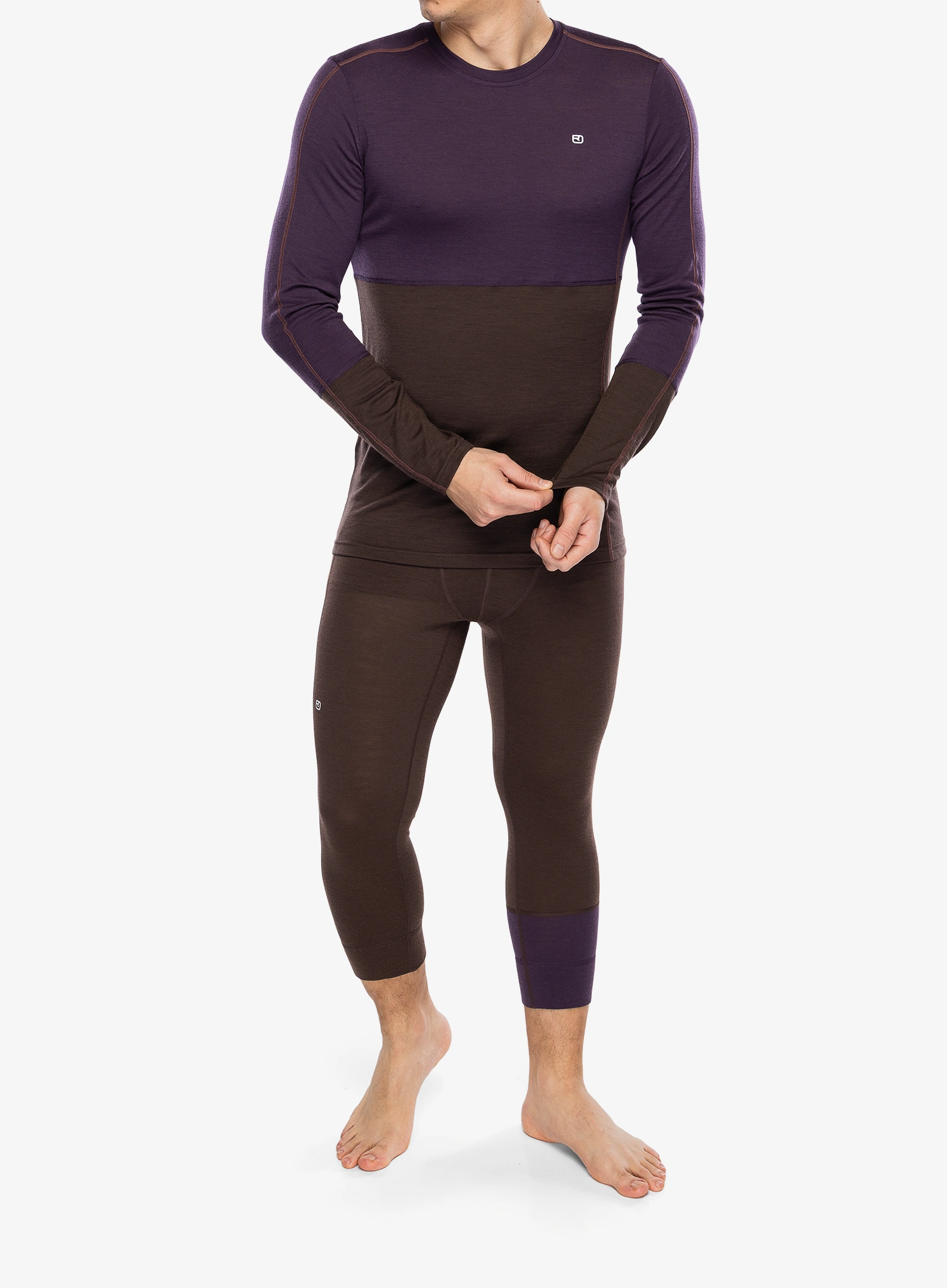 Термокофта Ortovox 185 Rock N Wool Long Sleeve - dark wild berry