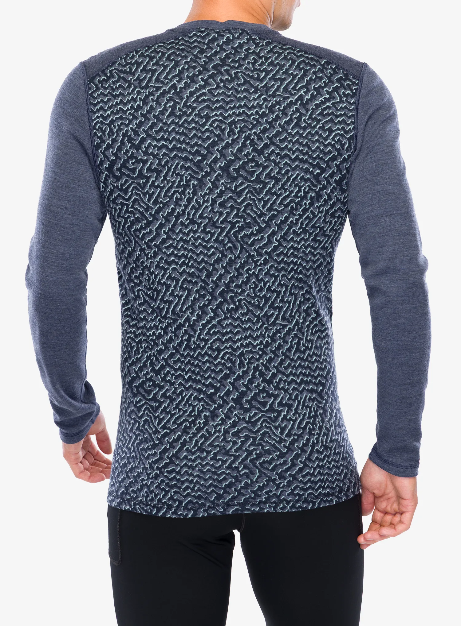 Термокофта Smartwool Classic Thermal Merino Base Layer Crew Boxed - nightfall retro line