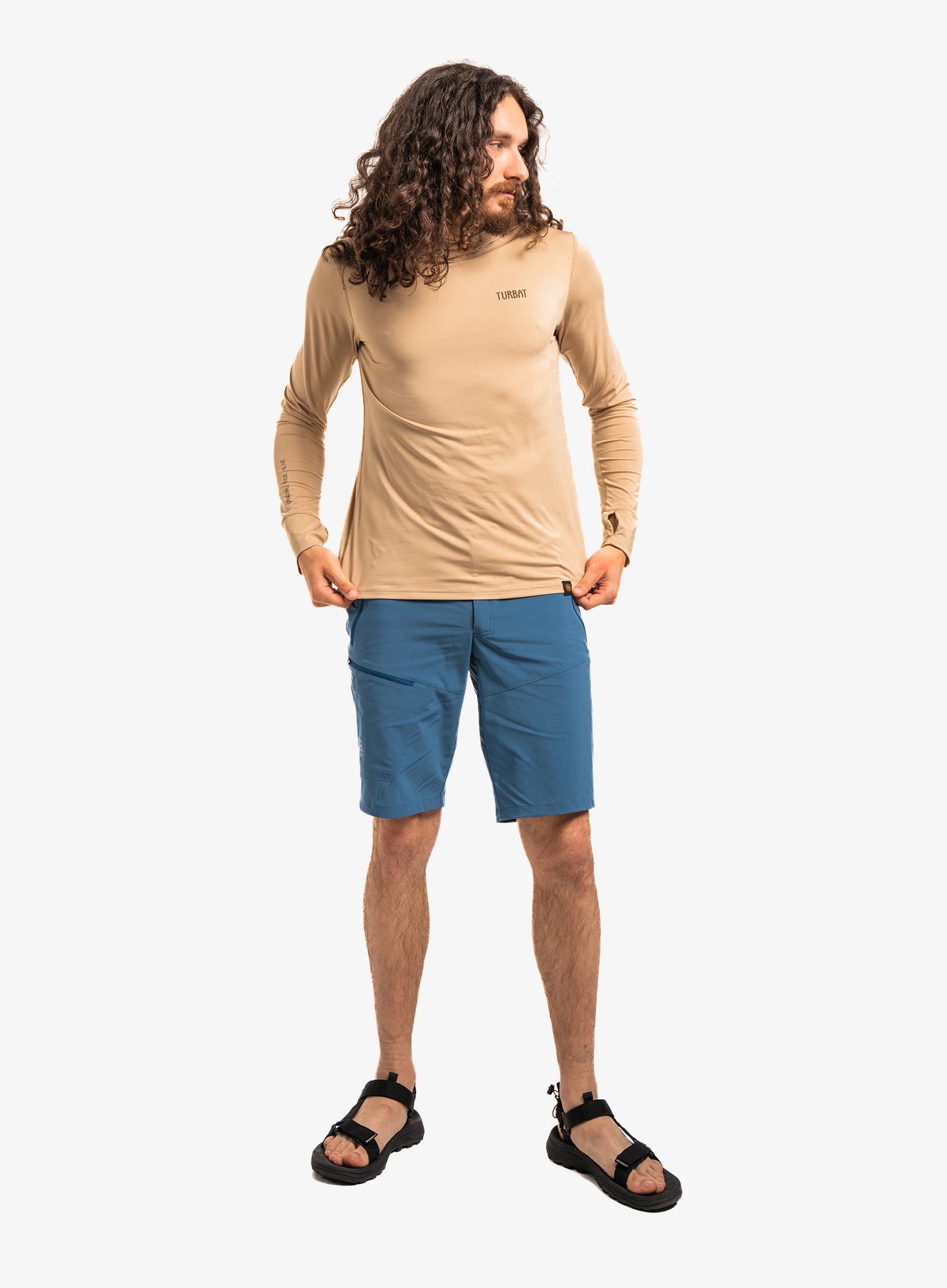 Термокофта Turbat Hike Lite LS Hood Thermo T-Shirt - cornstalk sand