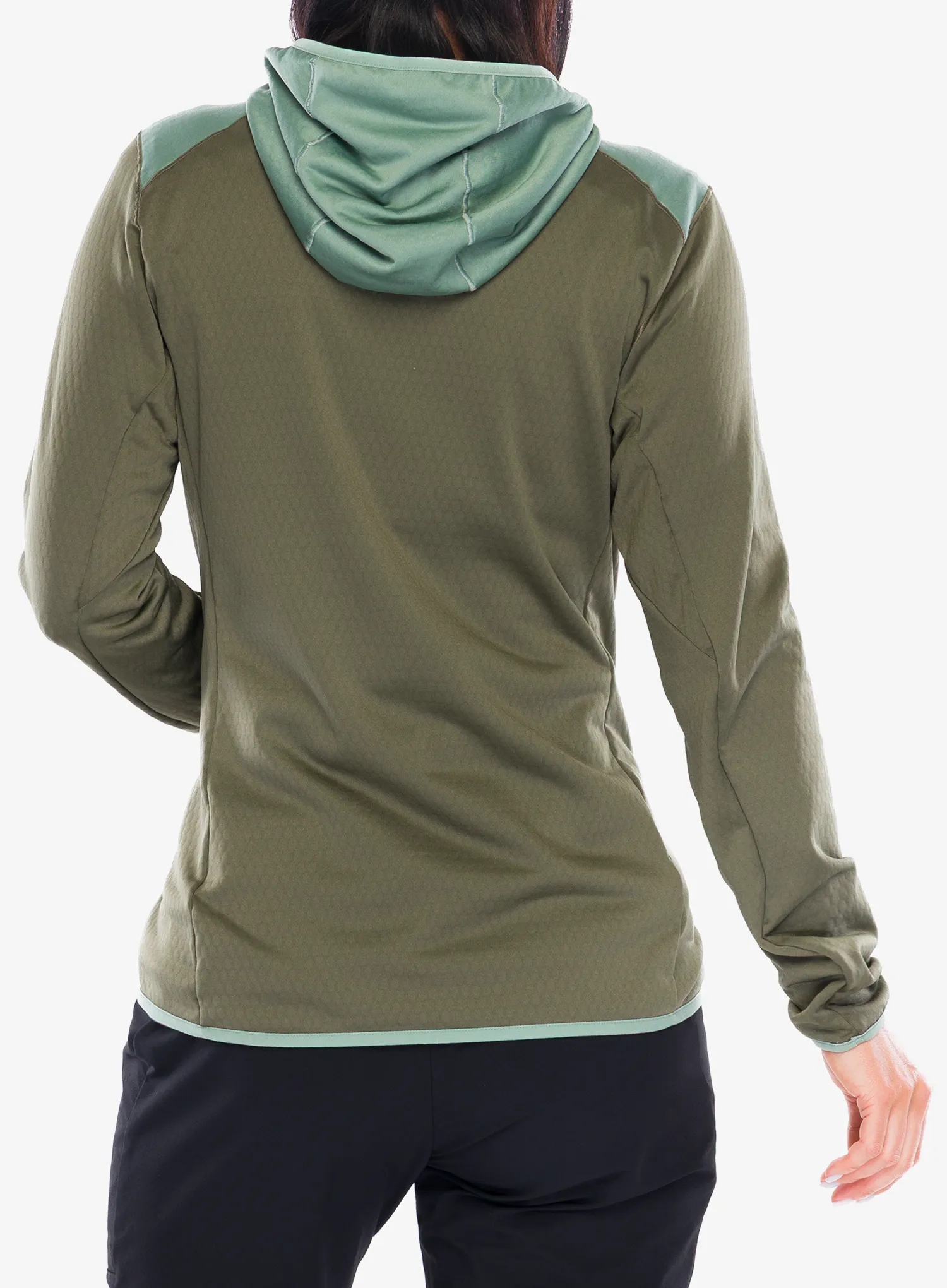 Кофта трекінгова жіноча adidas TERREX Xperior Light Fleece Hooded Jacket - olive strata/silver green