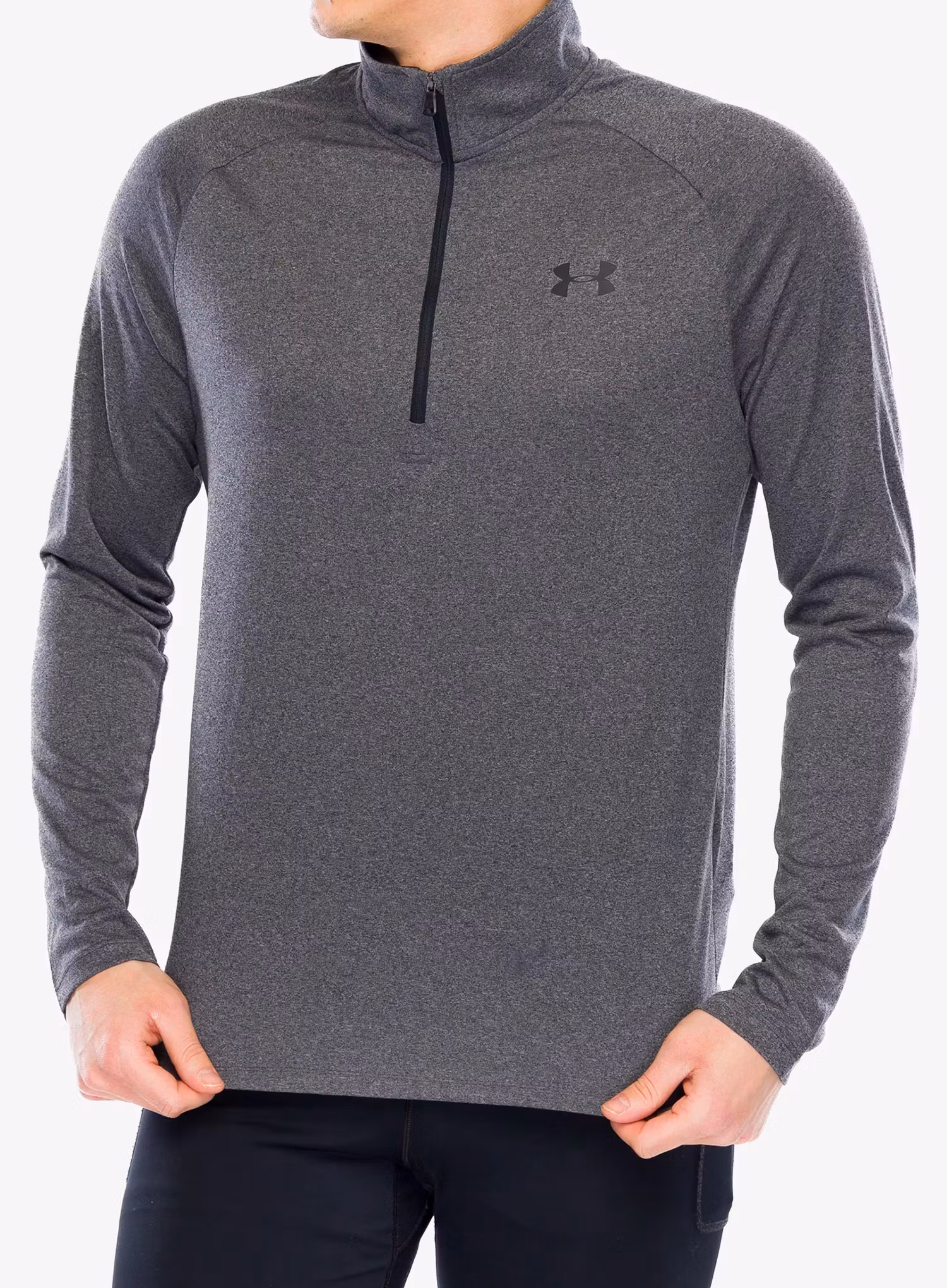 Кофта Under Armour Tech 1/2 Zip Long Sleeve - carbon heather/black