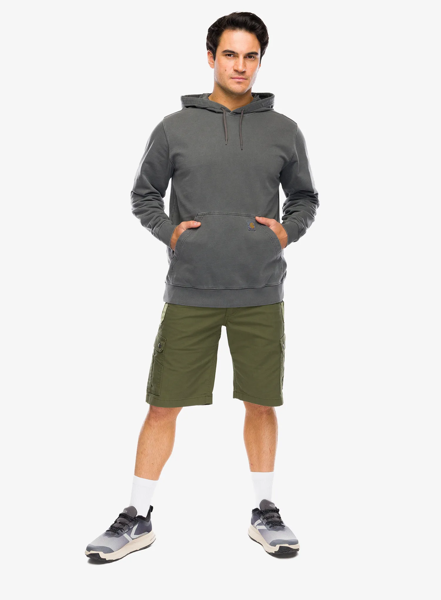 Кофта з каптуром Carhartt Durham Garment Dyed Logo Sweatshirt - shadow