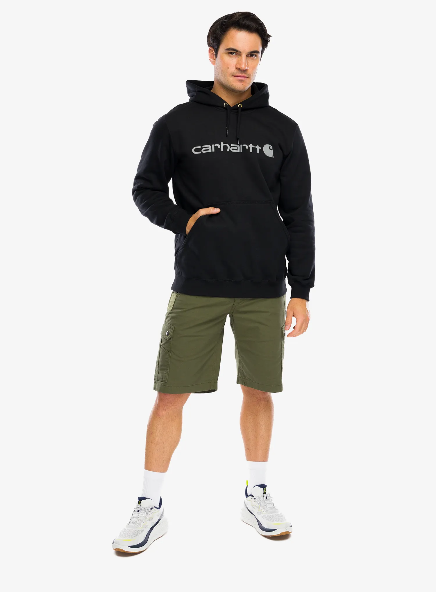 Кофта з каптуром Carhartt Marquette Logo Sweatshirt - black/gray