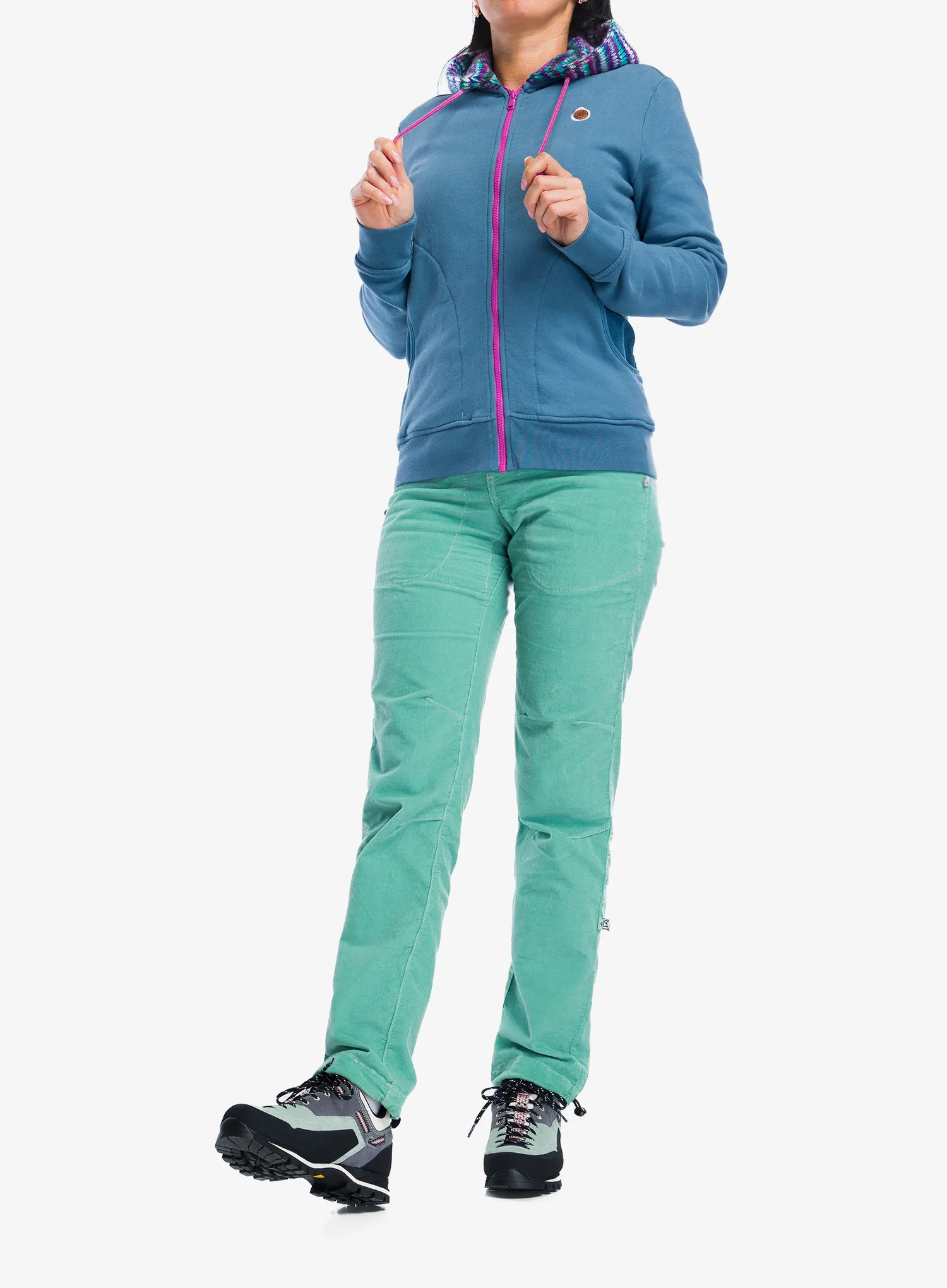 Кофта з каптуром жіноча E9 Bea - steel/blue