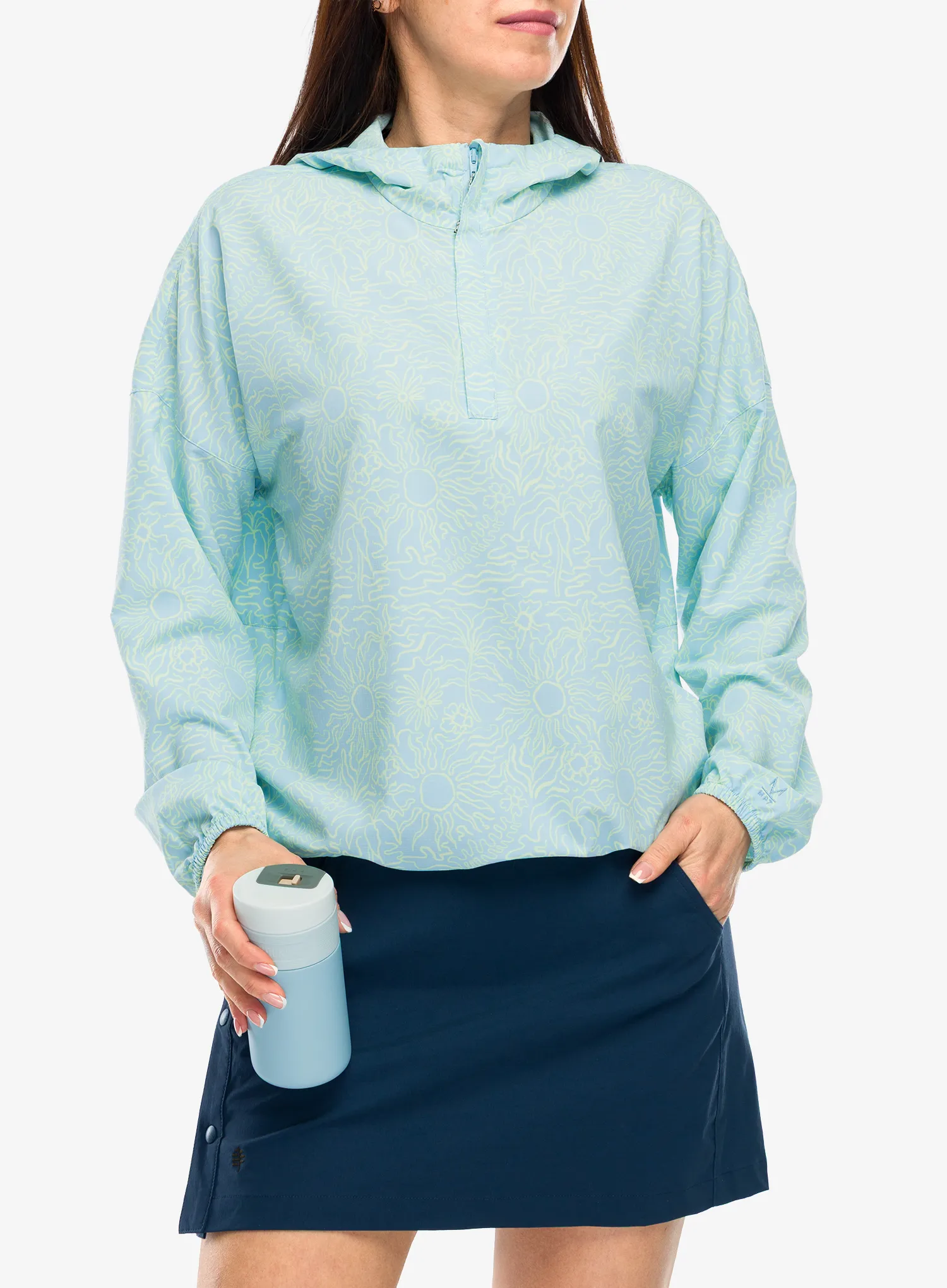 Кофта з каптуром жіноча Royal Robbins Salathe Sun Hoodie L/S - skyway solar pt