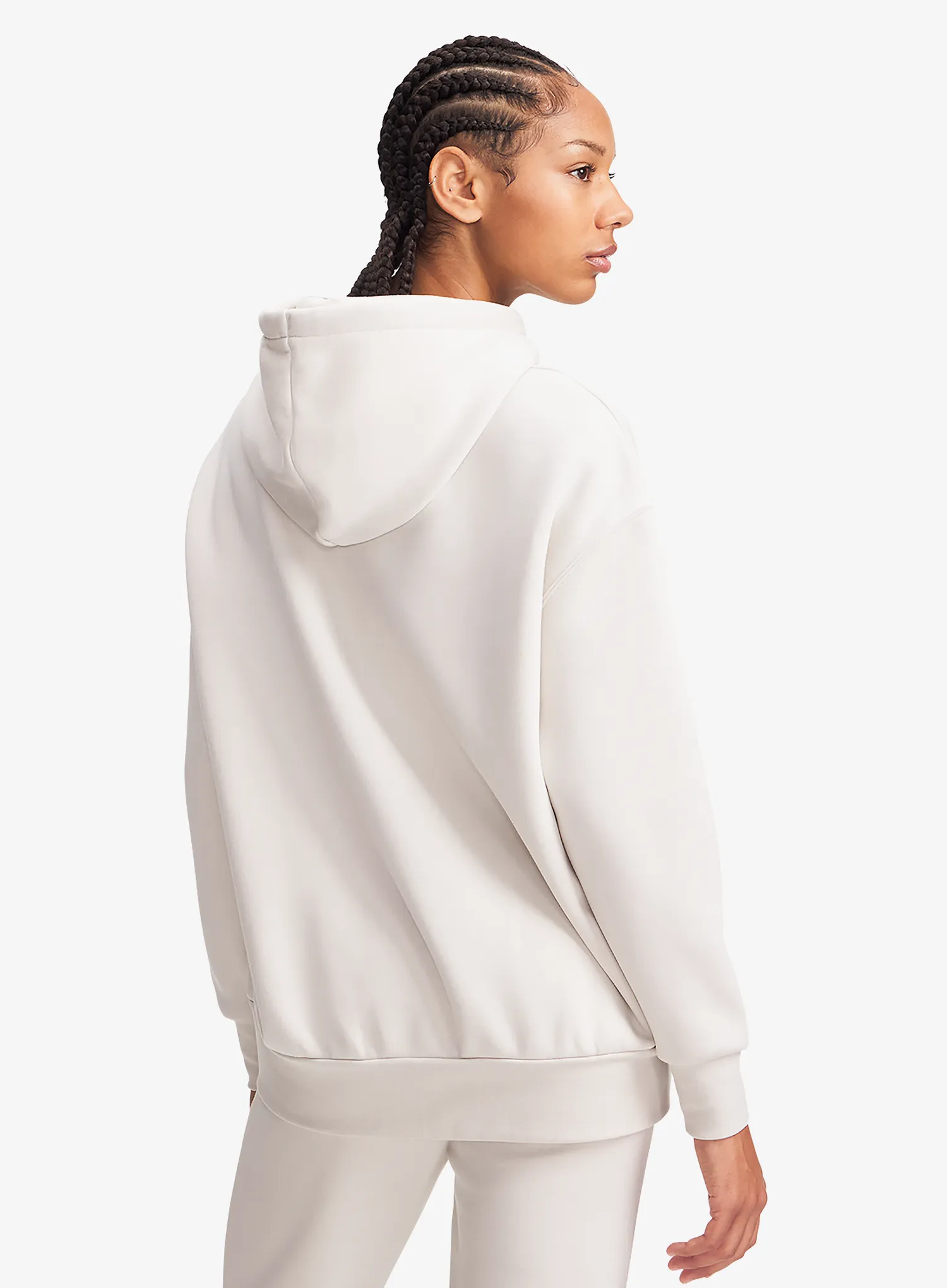Кофта з каптуром жіноча Under Armour Icon Fleece OS Hoodie - summit white/white