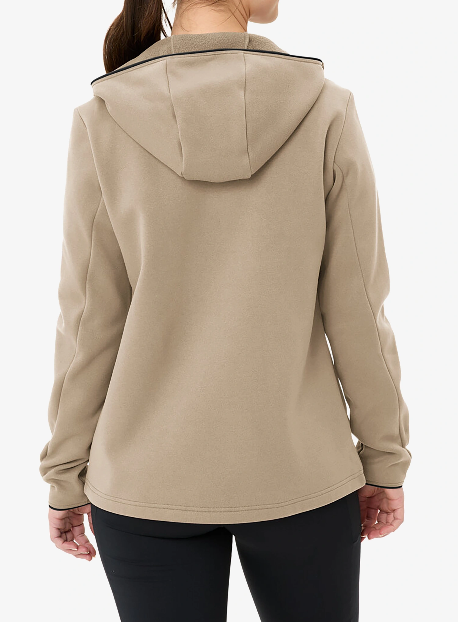 Кофта з каптуром жіноча Vaude Idris Fleece Hoody - linen