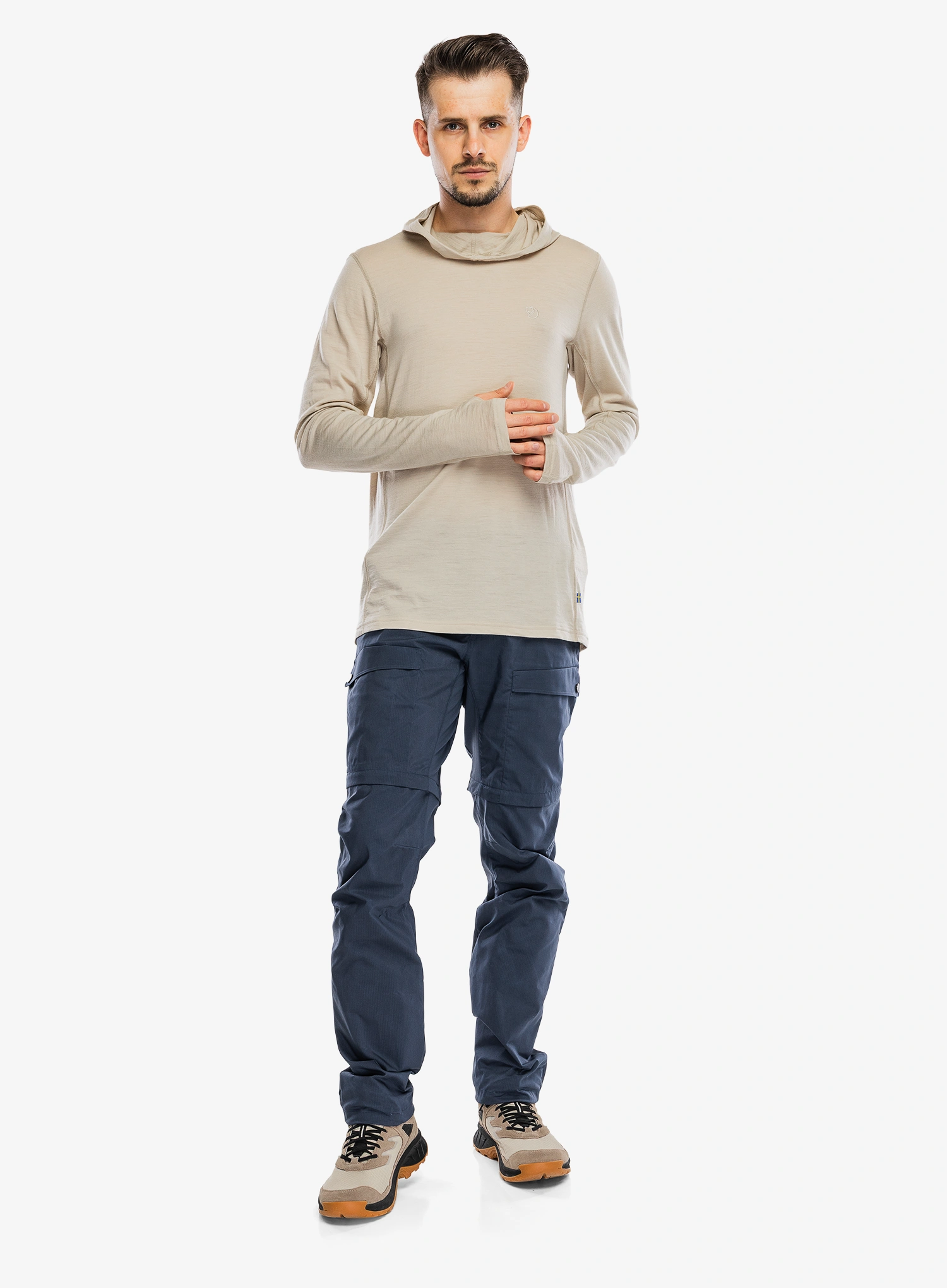Кофта з каптуром Fjallraven Abisko Wool Hoodie - light fossil