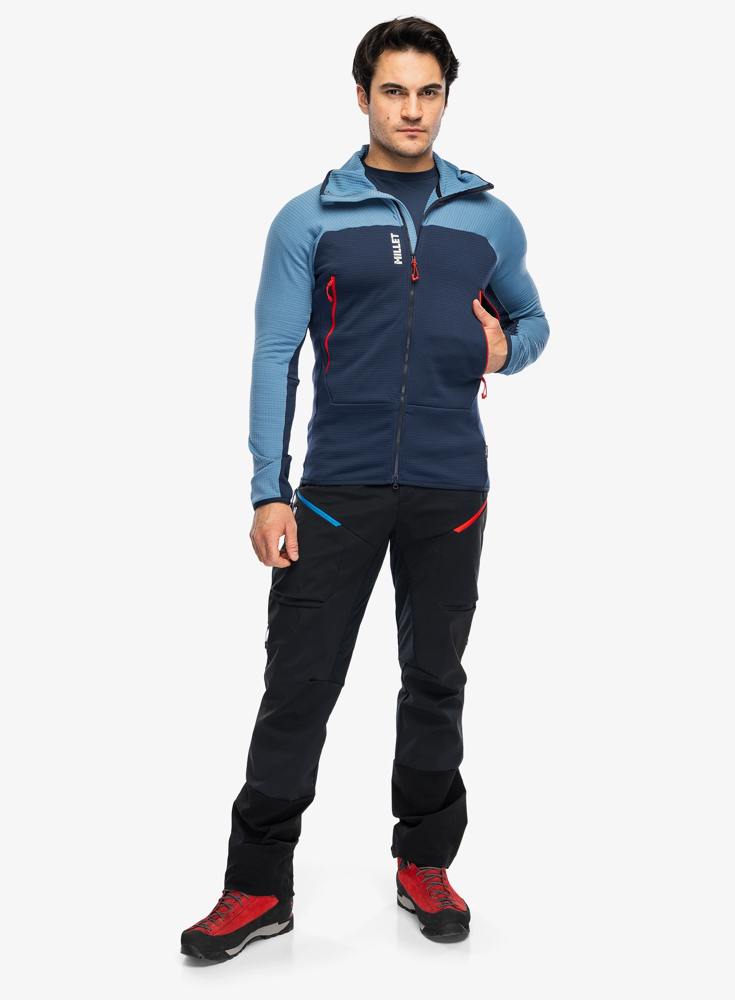 Кофта з каптуром Millet Fusion Grid Hoodie - coronet blue/saphir