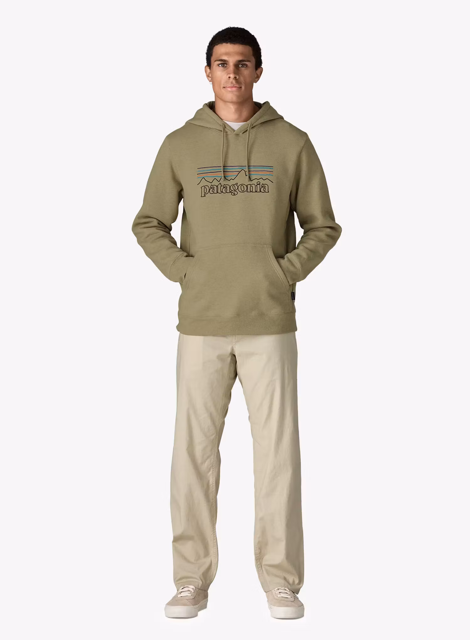 Кофта з каптуром Patagonia P-6 Logo Uprisal Hoody - outline/gumtree green