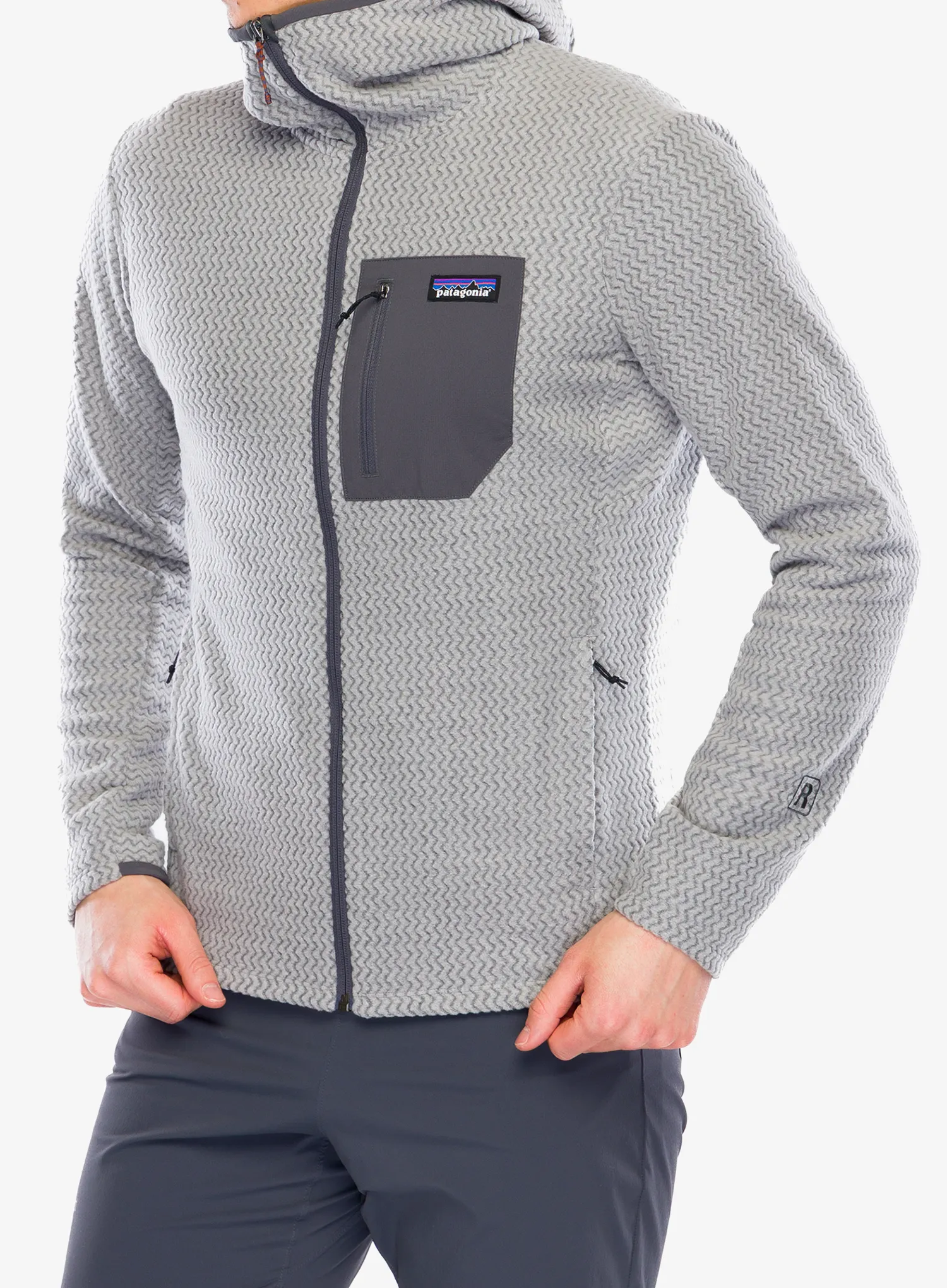 Кофта з каптуром Patagonia R1 Air Full-Zip Hoody - forever grey