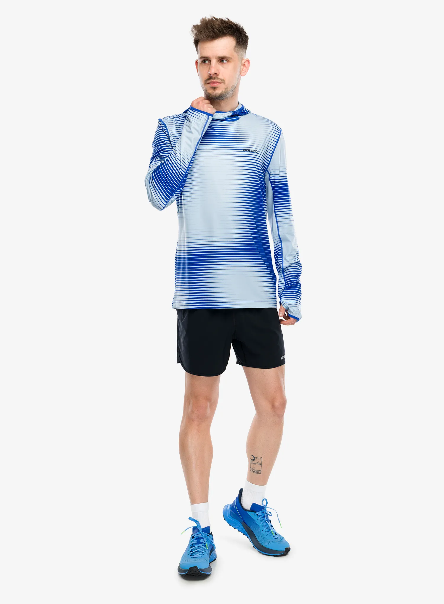 Кофта з каптуром Rossignol Westweg Sun Hoodie - dazzle blue line fogg