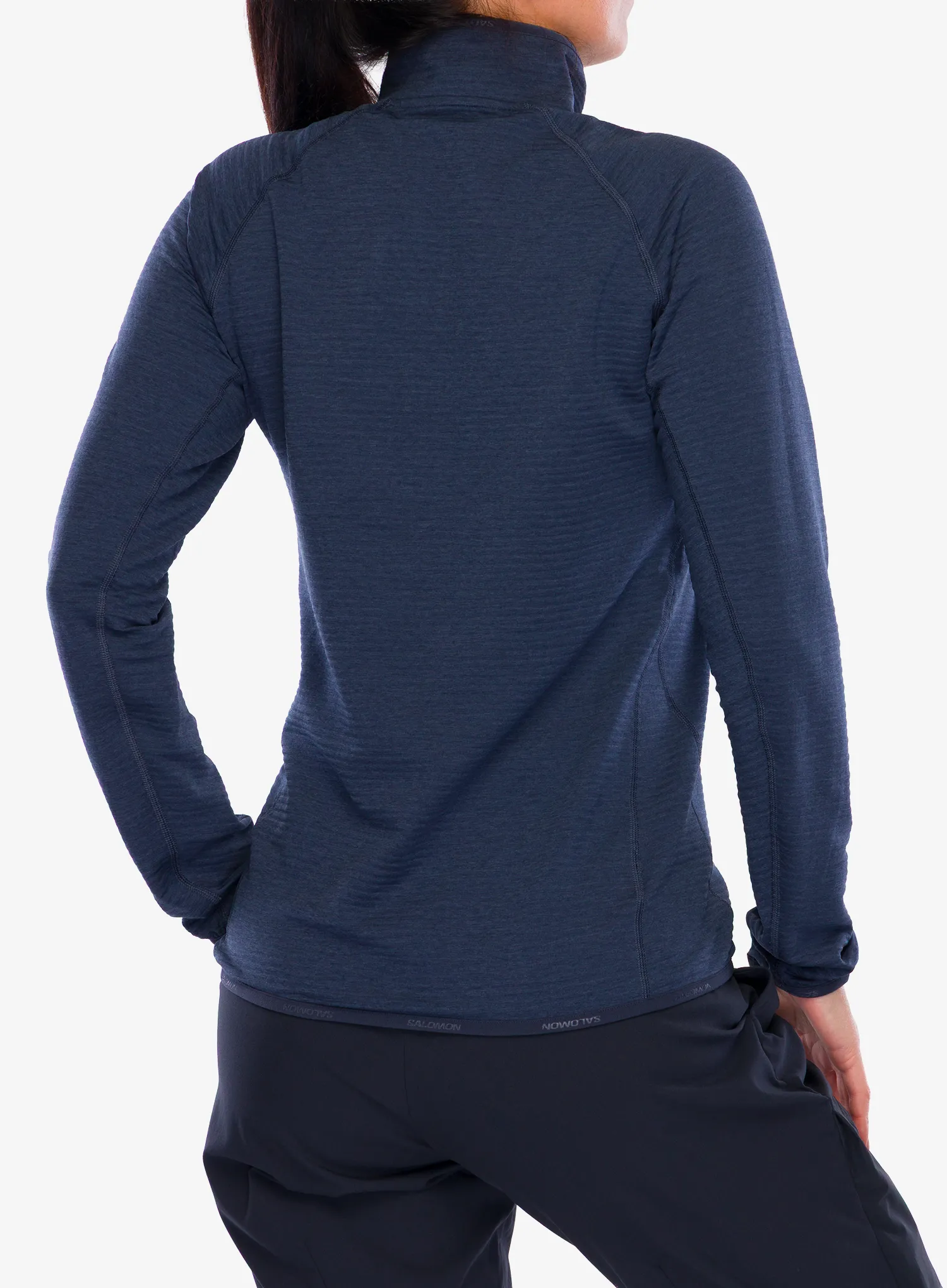 Кофта на блискавці 1/2 жіноча Salomon Essential Lightwarm HZ - blue nights