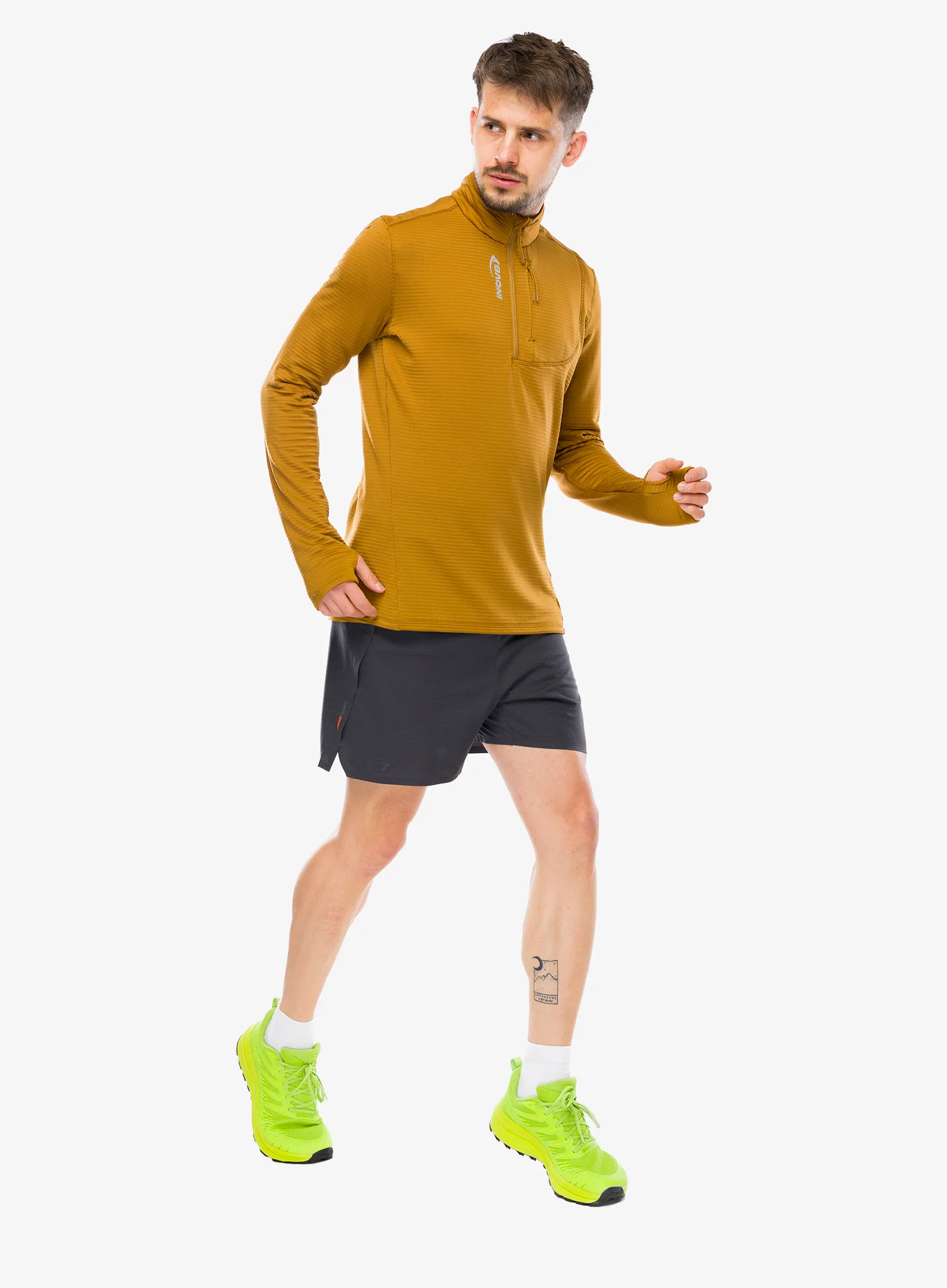Кофта на блискавці 1/2 Inov-8 Adventure Mid Half Zip - brown